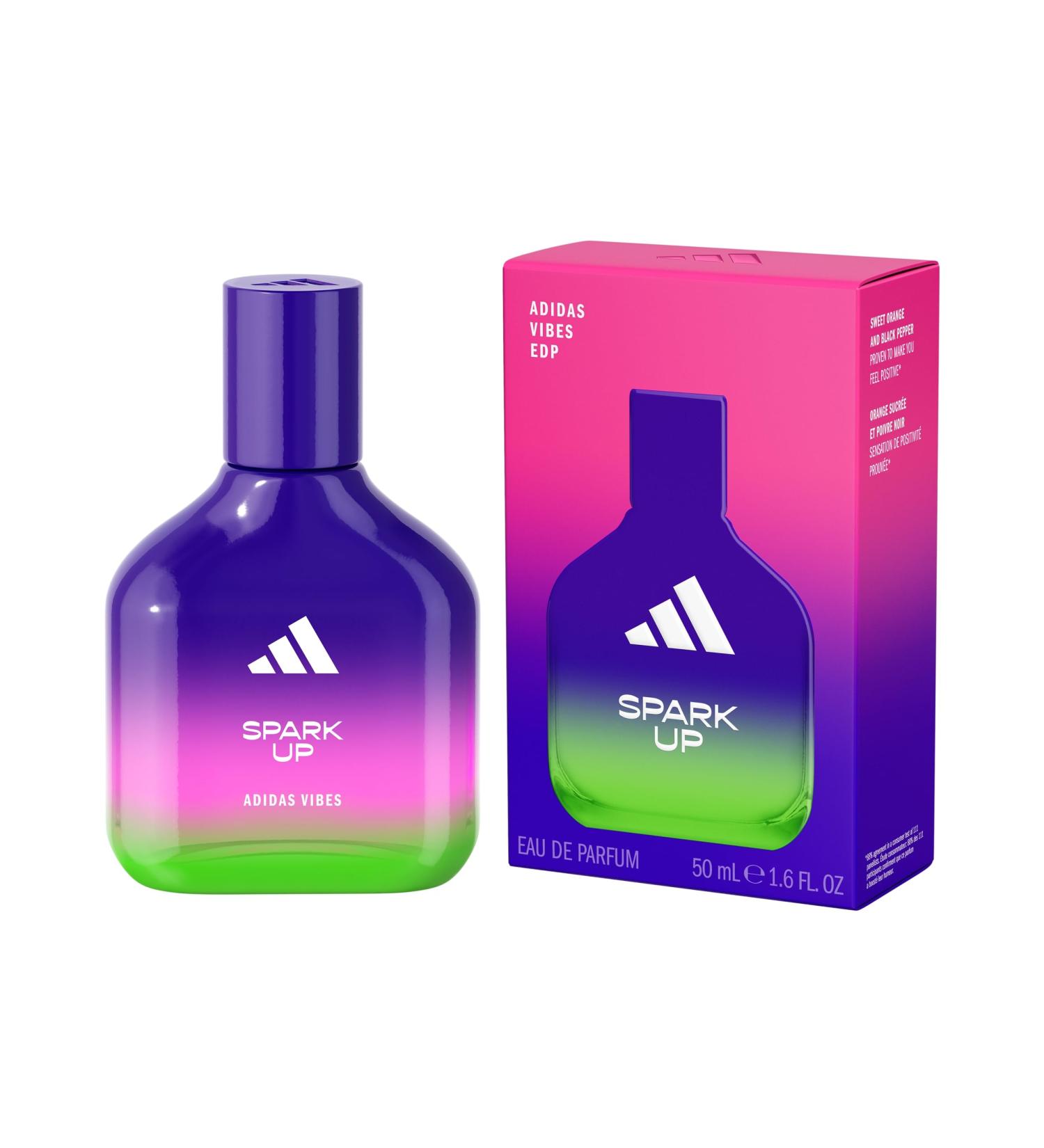 adidas Vibes Spark Up Eau de Parfum 1.6 fl oz (Pack of 1) Notes of Fruity Floral Orange and Black Pepper Unisex Fragrance Long Lasting Sporty Fragrance Travel Size Floral Fruity 1.6 Fl Oz (Pack of 1) - Buy Online on GoSupps.com