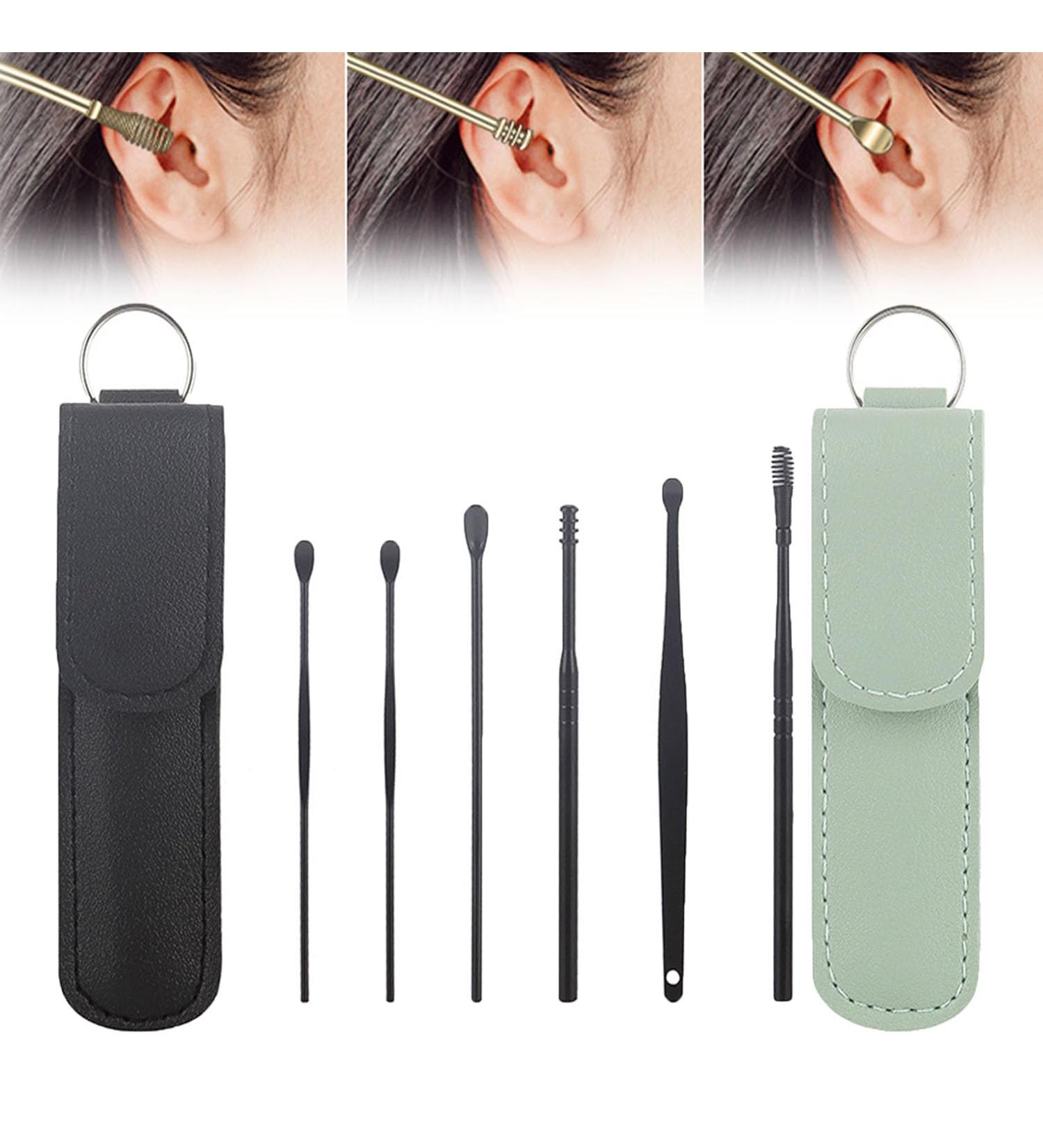Ear Cleaner 6PCS Earwax Cleaner Tool Set with Pu Leather Case Portable Ear Wax Removal Candles Satinless Steel 360 Spiral Ear Cleaning Kit Earwax Removal Tool (2Set A) - Buy Online on GoSupps.com