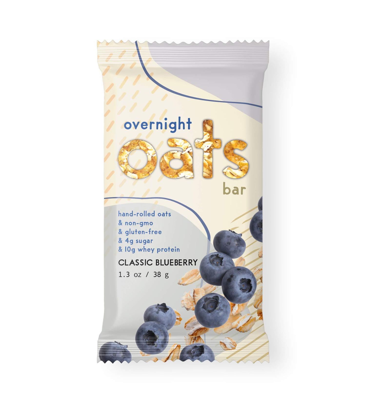 Blueberry Overnight Oats Bar 11.7 oz - 9 Count Pack for a Classic Breakfast - Buy Online on GoSupps.com