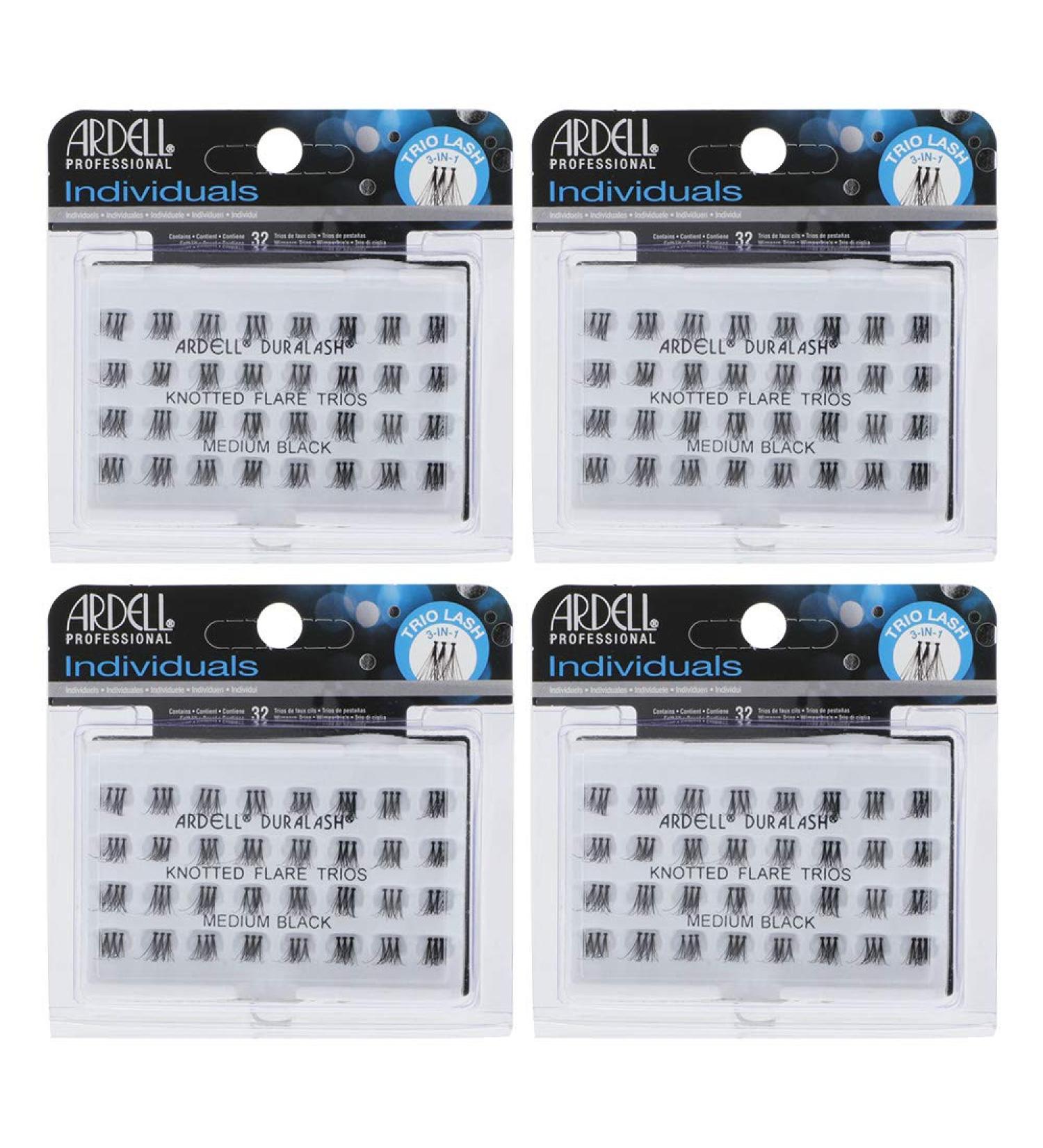 Ardell Individual Trios Medium Black False Eyelashes - 4 Pack - Buy Online on GoSupps.com