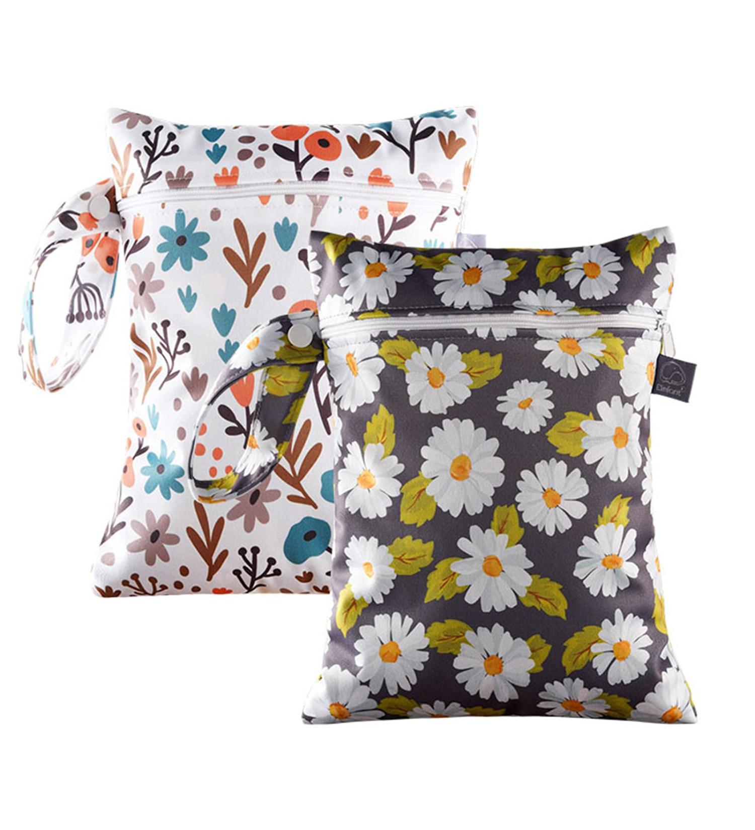 SEAUR Waterproof Cloth Diaper Pockets - 2 Pack with Zipper | Portable Baby Diaper Storage - Color 4 (ES075-009) | 18x25 cm - Buy Online on GoSupps.com