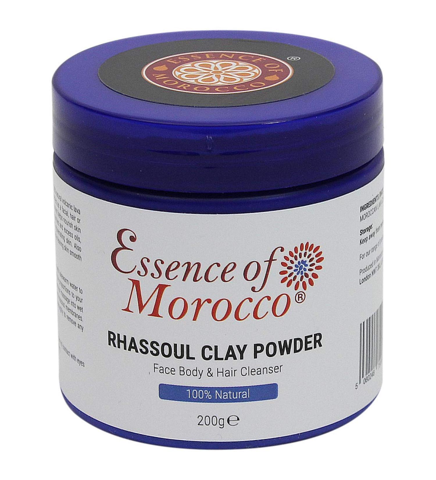Moroccan Rhassoul Clay Powder - Natural Cleansing Facial, Body & Hair Mask - 200g / 7oz - Buy Online on GoSupps.com