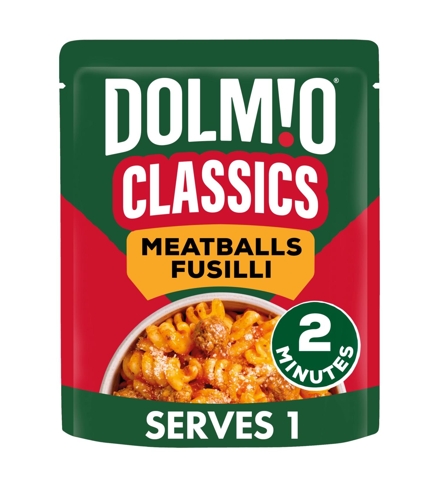 Dolmio Classics Pasta Meatballs Fusilli Ready Meals 250g Pouch