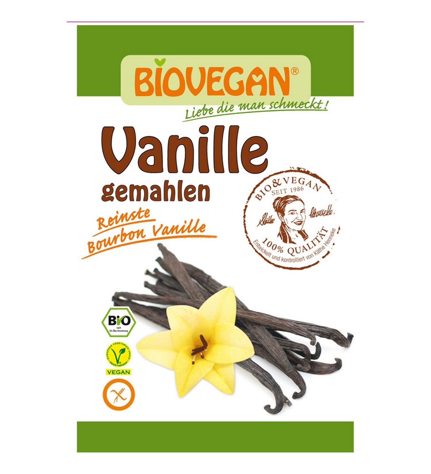 Biovegan Organic Bourbon Vanilla Powder Pure 5g Sachet BIOVEGAN | Natural Organic Vanilla Powder - Original Organic Bourbon Vanilla Powder - Vanilla Powder from Madagascar - 5g