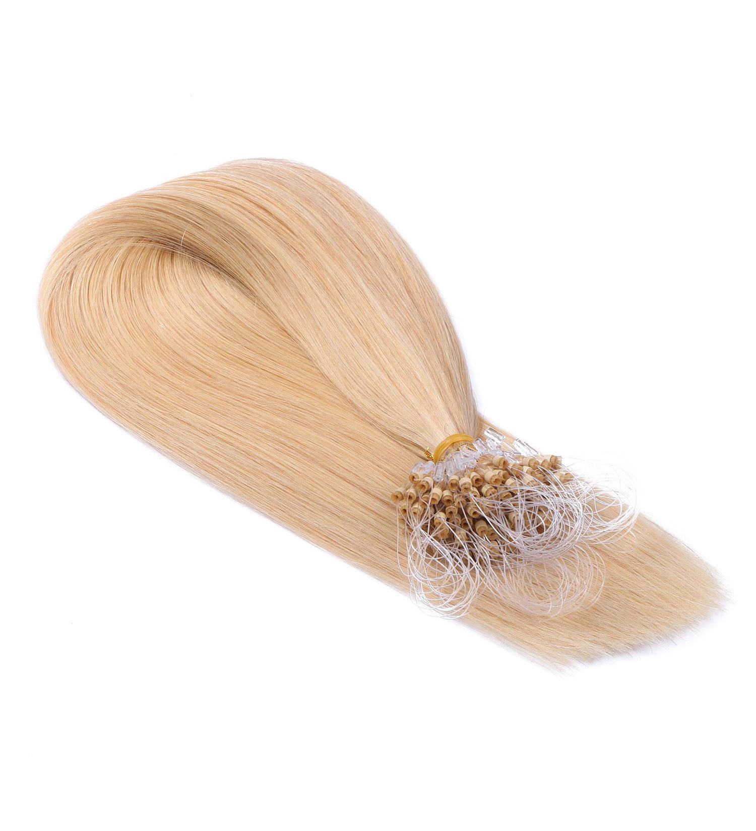 Micro Ring Hair Extensions #24 Goldblond 60cm 100% Remy Real Hair 50 Strands Easy to Use - Buy Online on GoSupps.com
