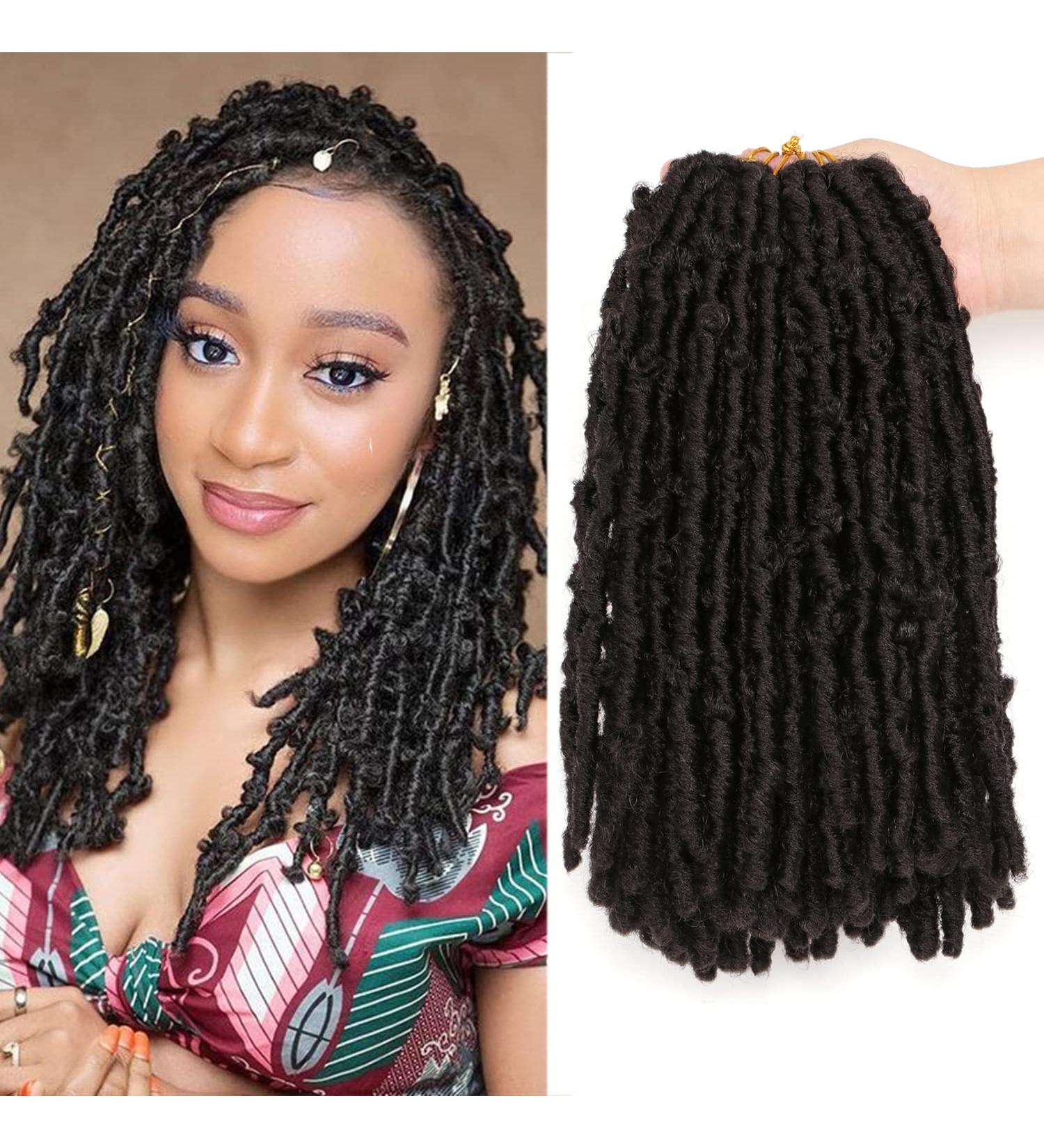 12 Butterfly Locs Crochet Hair - Pre-looped Distressed Soft Locs for Black Women - 7 Packs, 1B Color - Buy Online on GoSupps.com