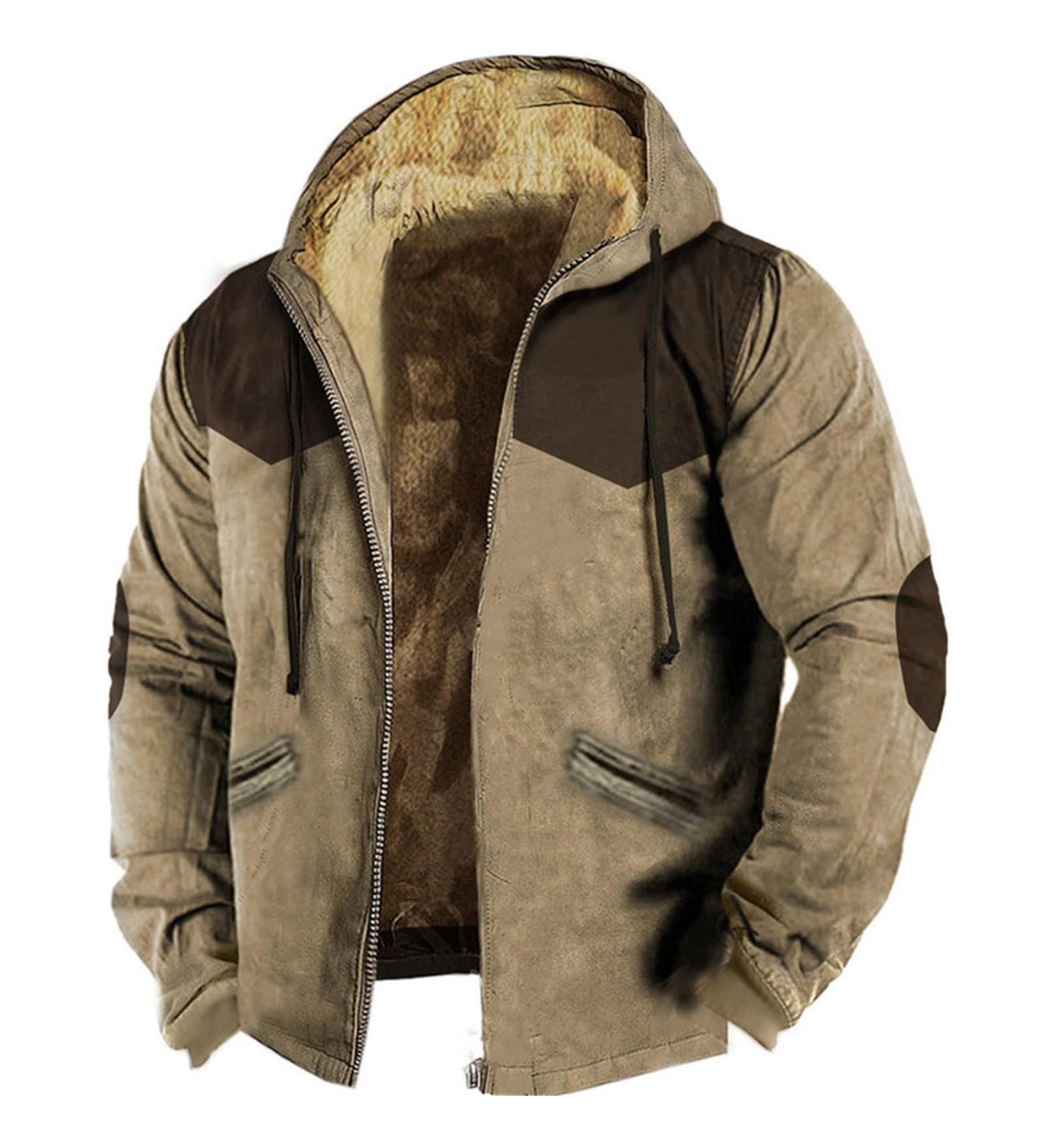 Shop Hanxiulin Oversized Plush Hoodie Jacket - Breathable & Cuddly Men's Winter Coat in Stylish Color Variants - Buy Online on GoSupps.com