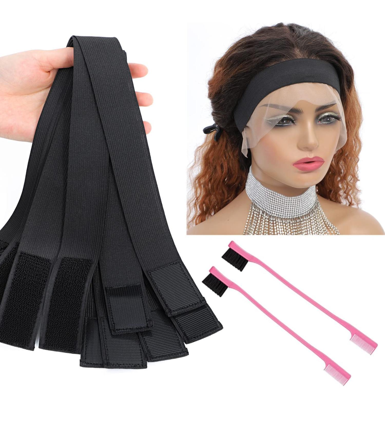 Welfare Products Elastic Hair Bands for Lace Frontal Melt - 5 PCS Wig Bands for Keeping Wigs in Place | Wig Edge Control Elastic Bands - Buy Online on GoSupps.com