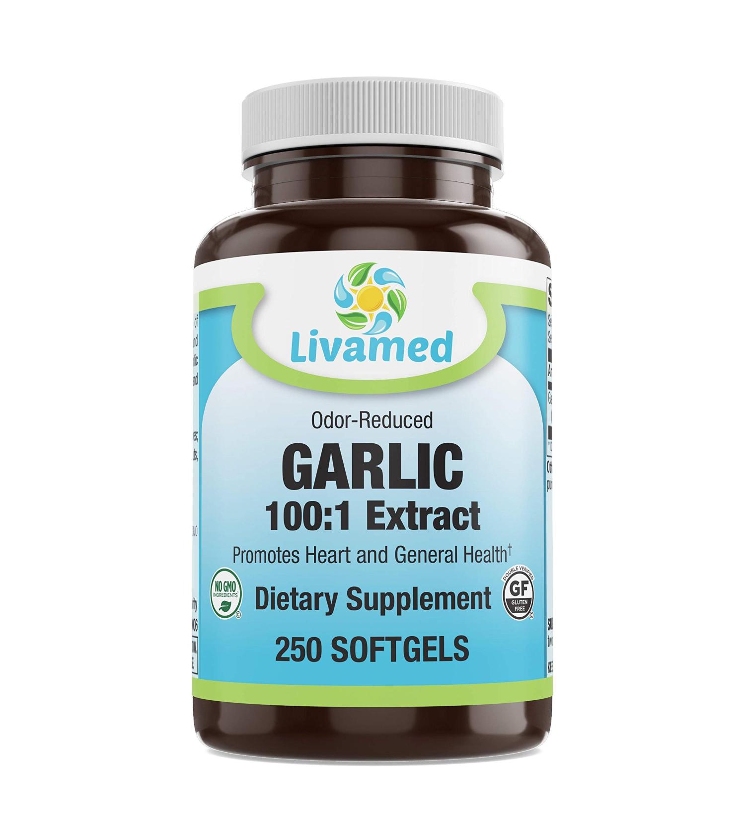 Livamed - Garlic 500 mg Odor-Reduced Softgels 250 Count - Buy Online on GoSupps.com