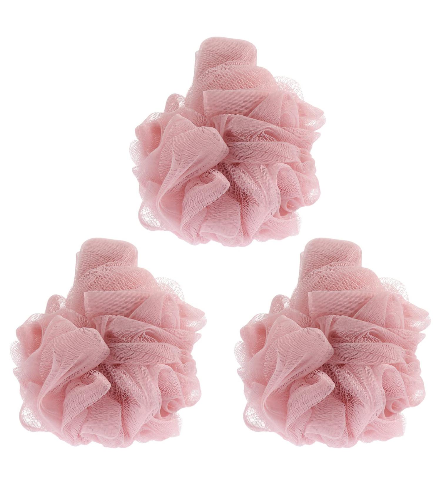3pcs Bath Flower Scrubber - Comfortable Exfoliating Bath Balls for Skin Cleaning & Relaxation - Buy Online on GoSupps.com