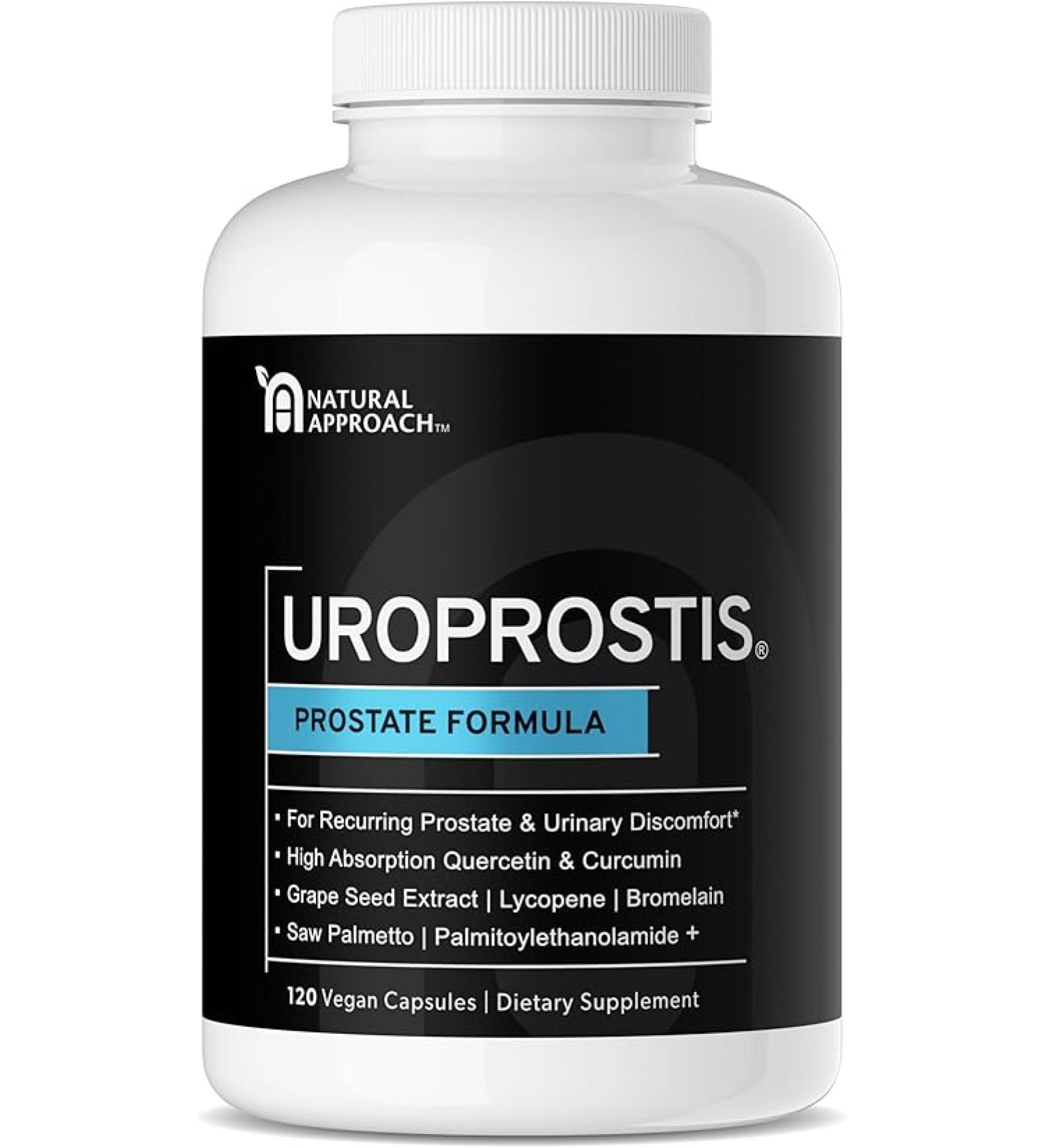 UROPROSTIS - High Potency Prostate Support Complex Men's Health Formula for Prostate Comfort - 13 Ingredient Blend Including Saw Palmetto - Vegan & Gluten-Free Premium Supplement - 120 Capsules - Buy Online on GoSupps.com