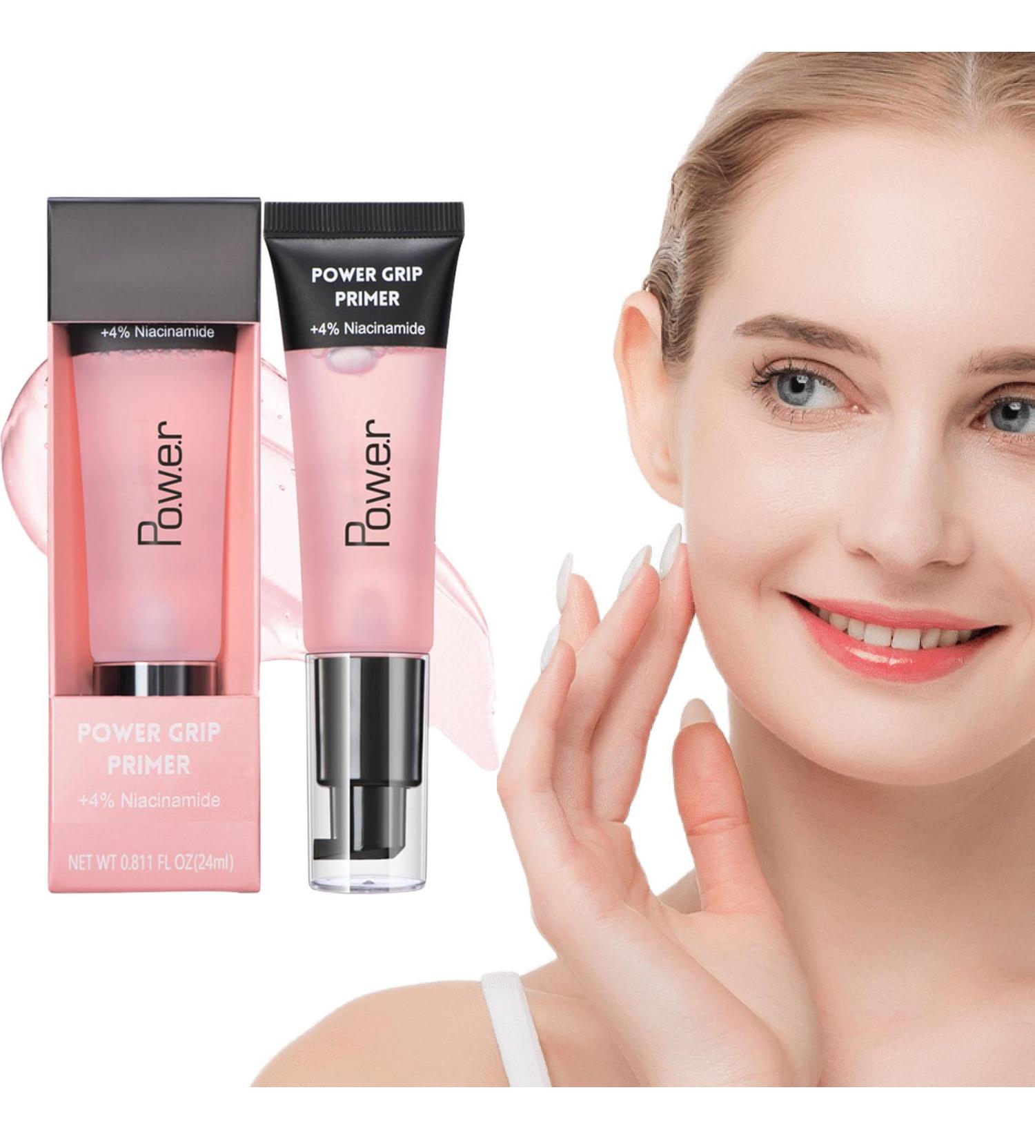 Power Grip Primer Power Grip Foundation Gel-Based Powder Clear Grip Primer Power Face Primer Hydrating Gripping Primer Hydrating Face Primer Makeup Pore Minimiser Primer for Long-Lasting Makeup (Pink) - Buy Online on GoSupps.com