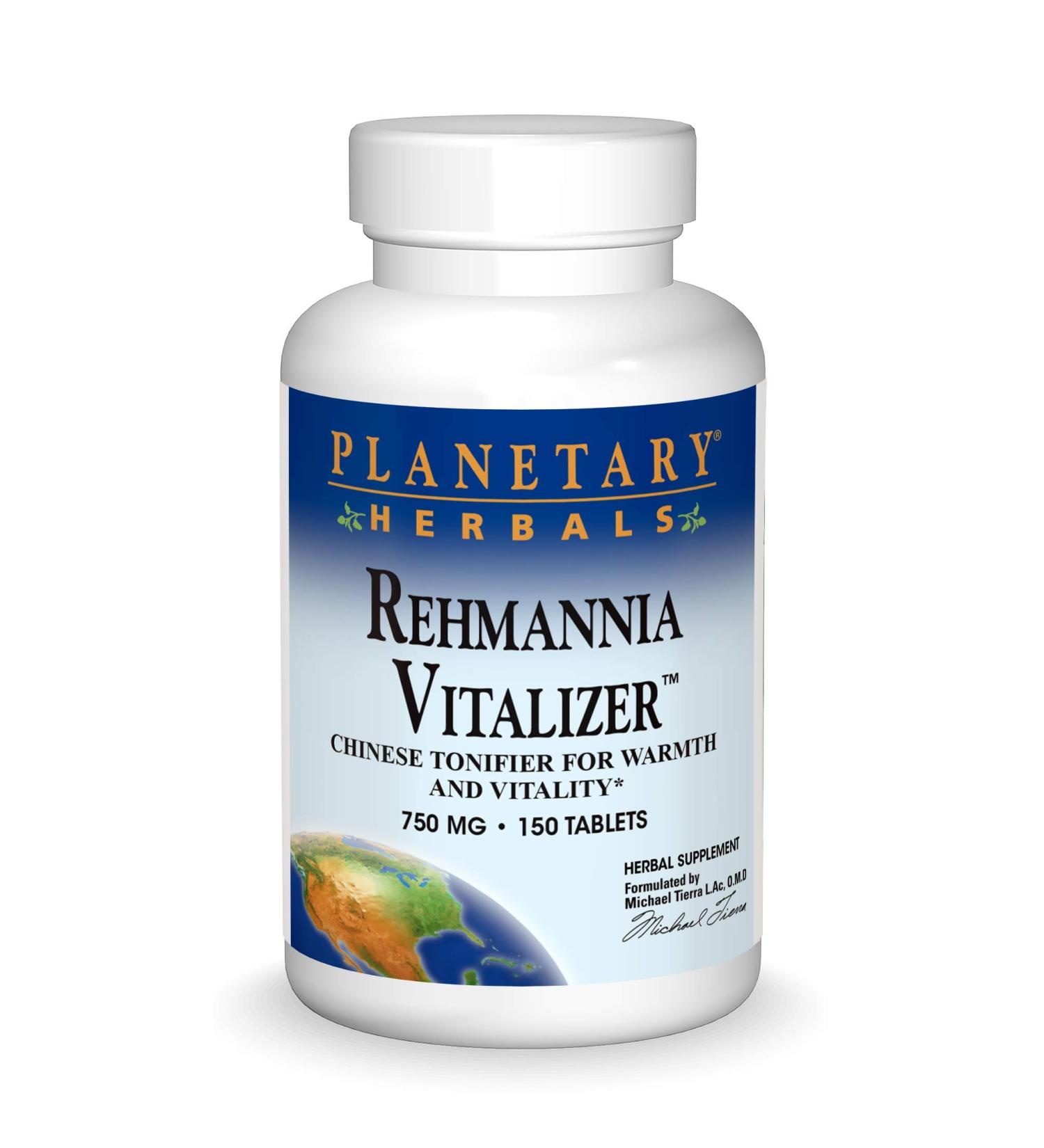 Rehmannia Vitalize 750 mg - 150 Tablets | Premium Herbal Supplement for Energy & Wellness | Fast International Shipping - Buy Online on GoSupps.com