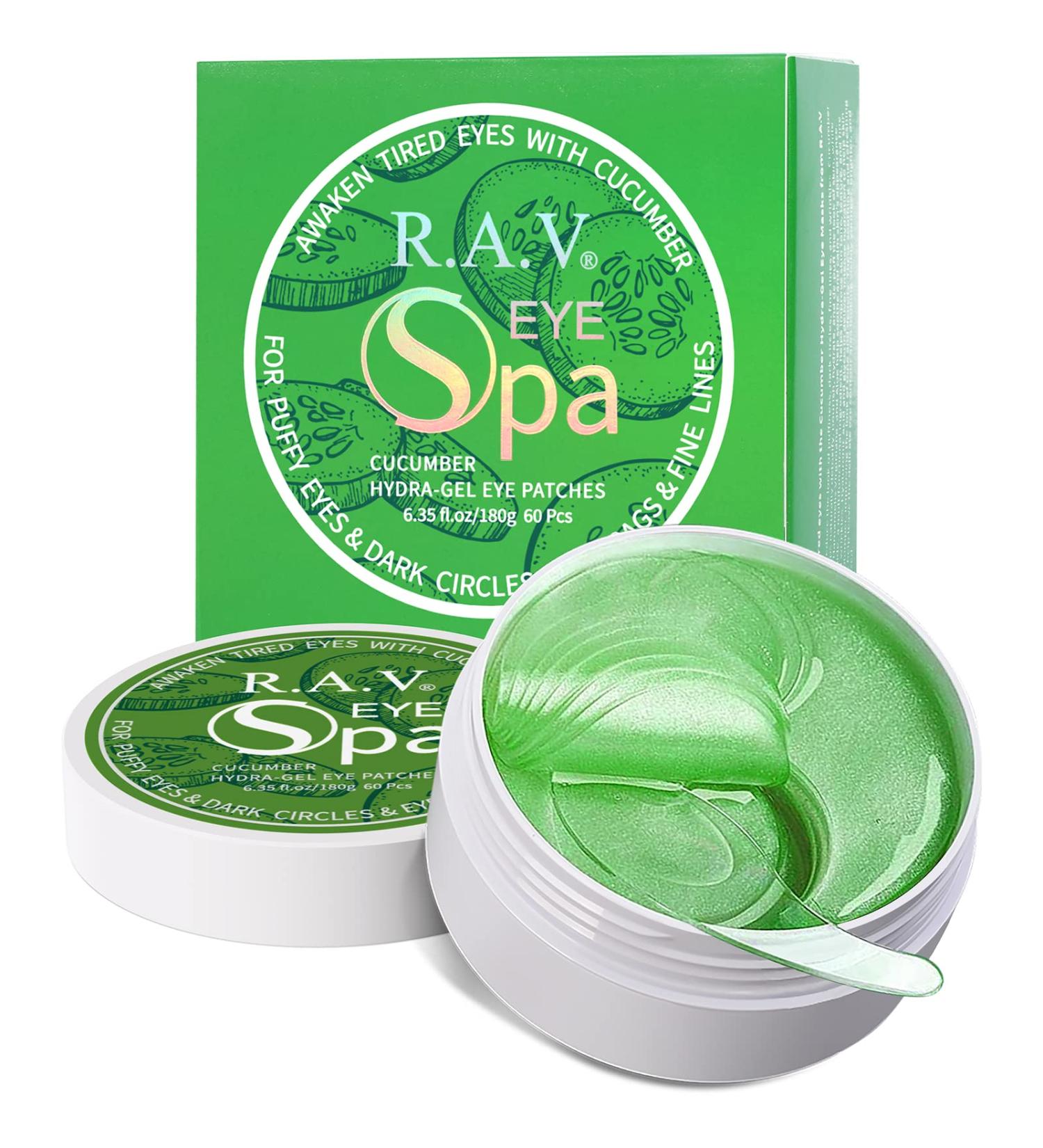 R.A.V Cucumber Eye Masks - 30 Pairs Collagen Patches for Under Eye Nourishment and Firming | Reduce Fine Lines, Wrinkles, Dark Circles and Puffiness | Eye Treatment for Men and Women - Buy Online on GoSupps.com