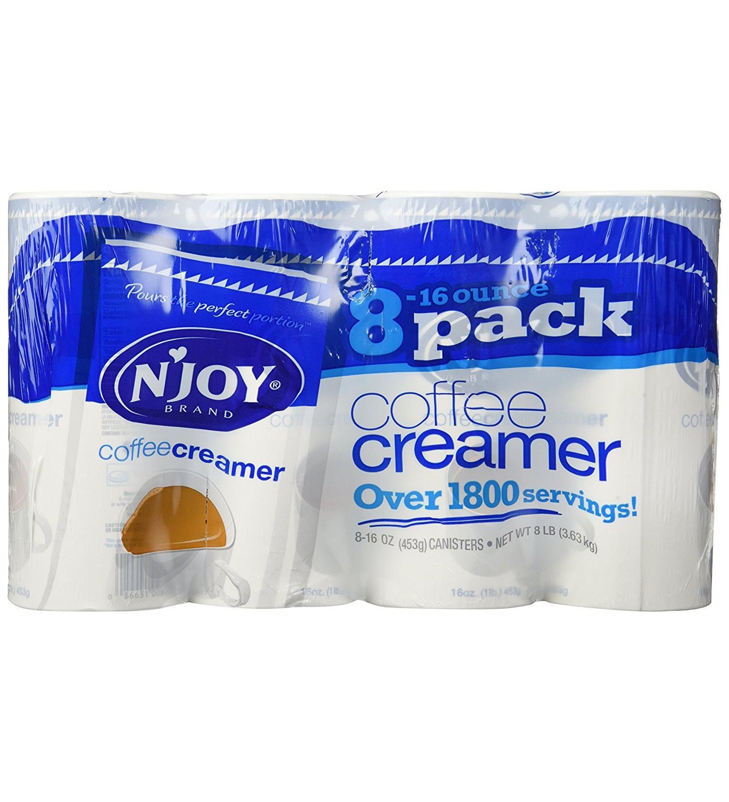 N'Joy 827783 Non-Dairy Coffee Creamer 16 oz Canister - Pack of 8 Cartons - Buy Online on GoSupps.com