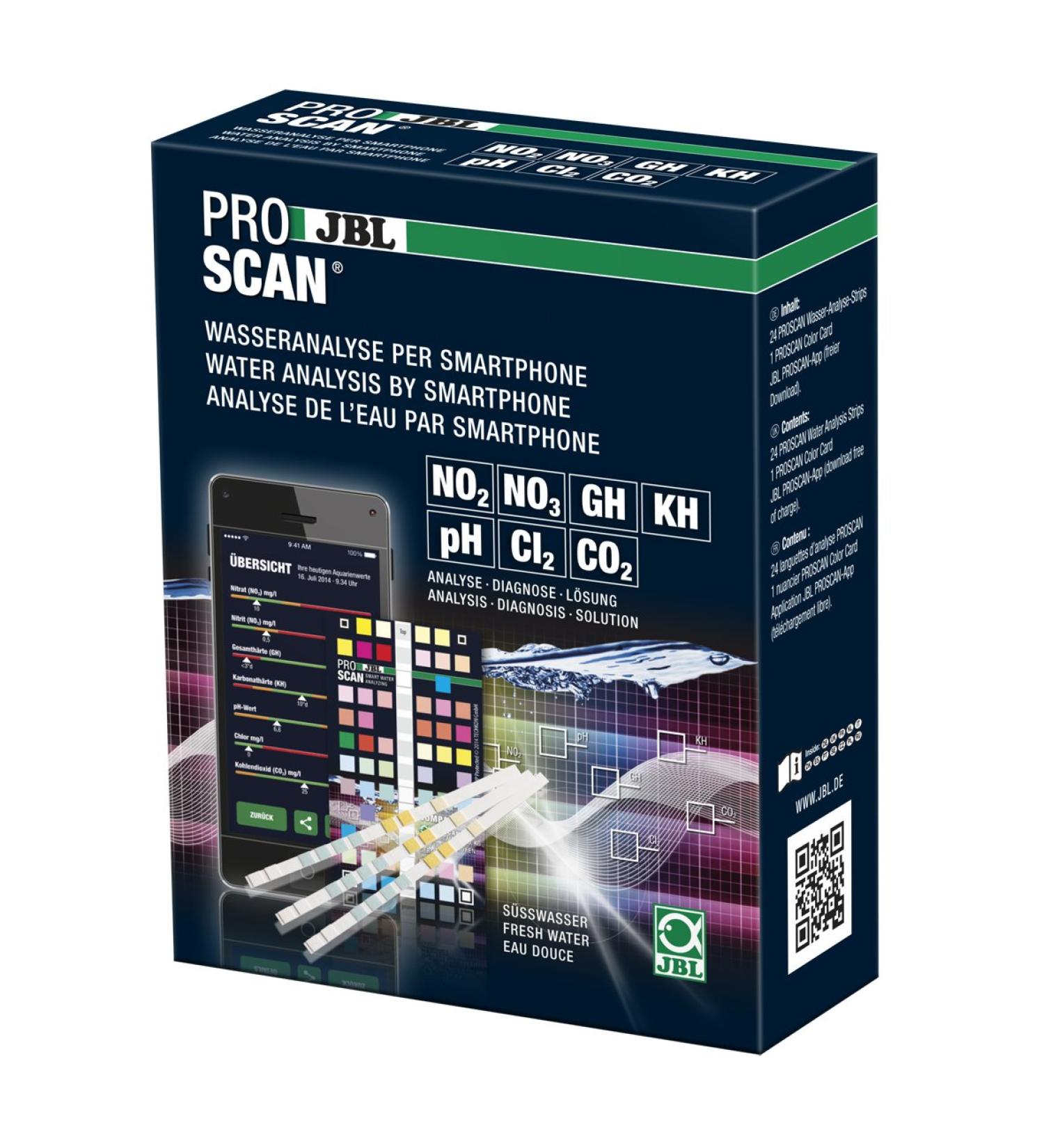 JBL ProScan water test with smartphone evaluation for fresh water