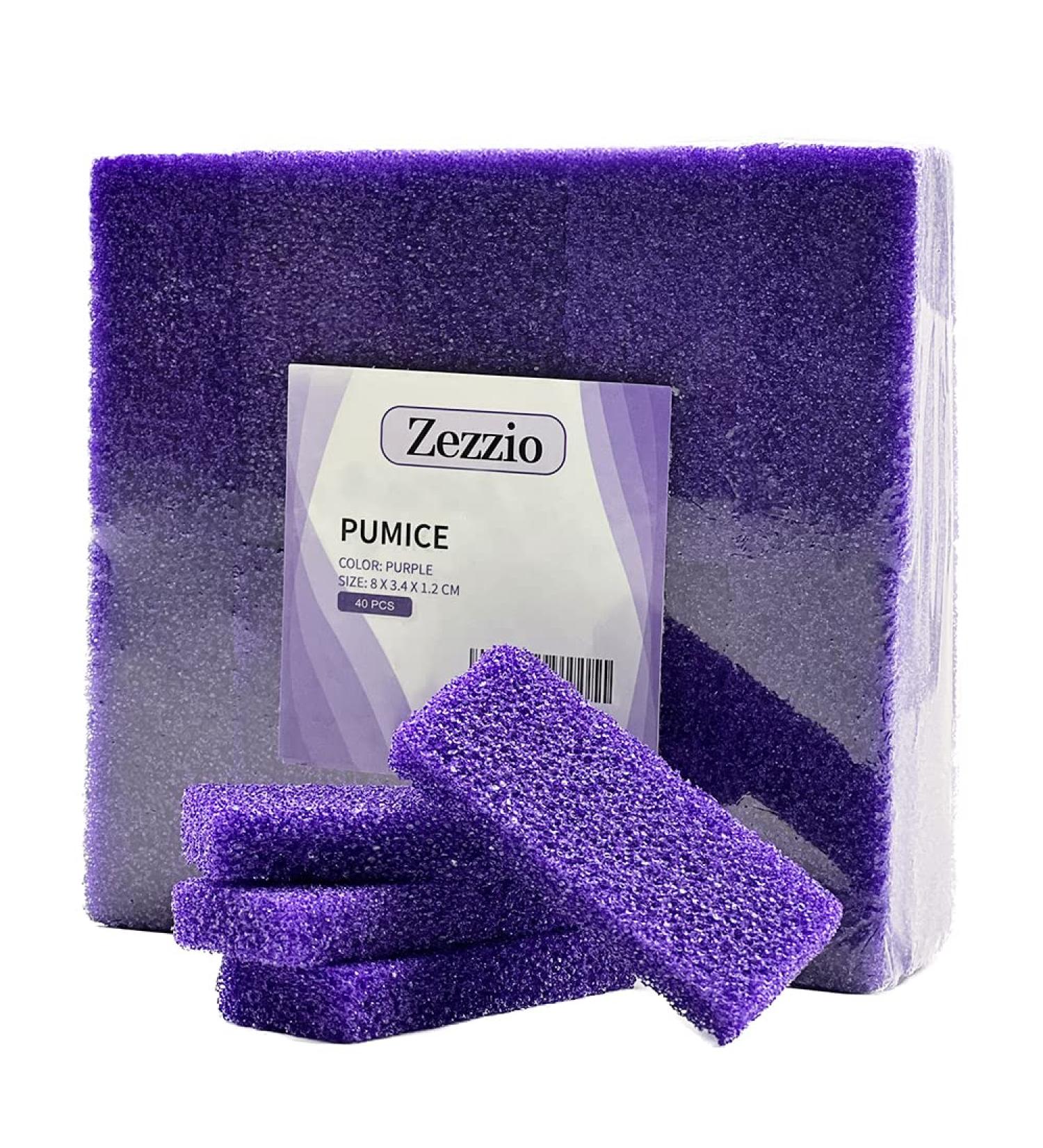 Pumice Stone for Feet - Disposable Purple Pedicure Scrubber (40 Count) - Exfoliator Sponge for Dead Skin Removal - Buy Online on GoSupps.com