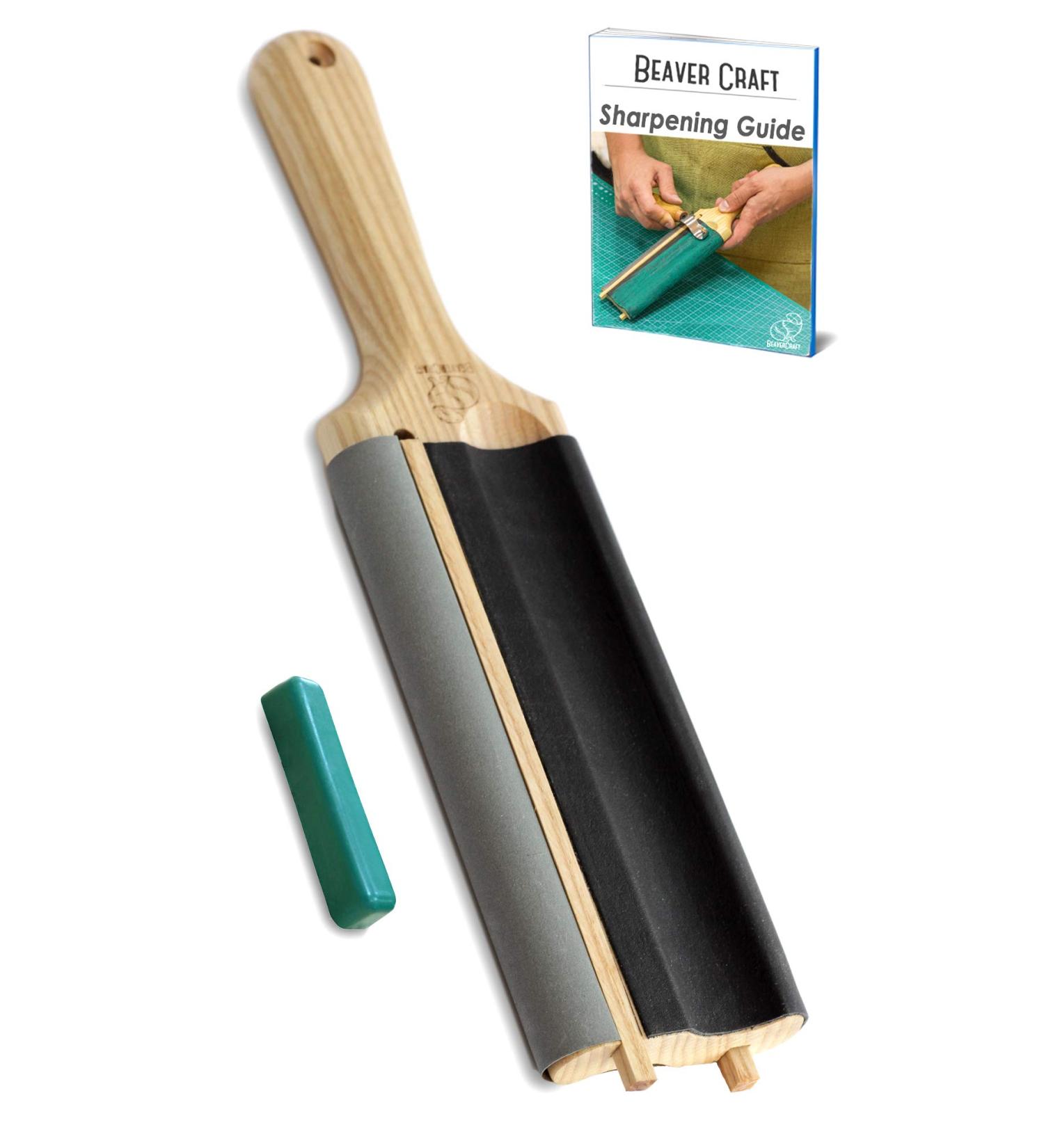 BeaverCraft LS5P1 Wood Carving Strop Kit with Leather Paddle - Spoon Carving & Hook Knife Sharpening Tools - Buy Online on GoSupps.com