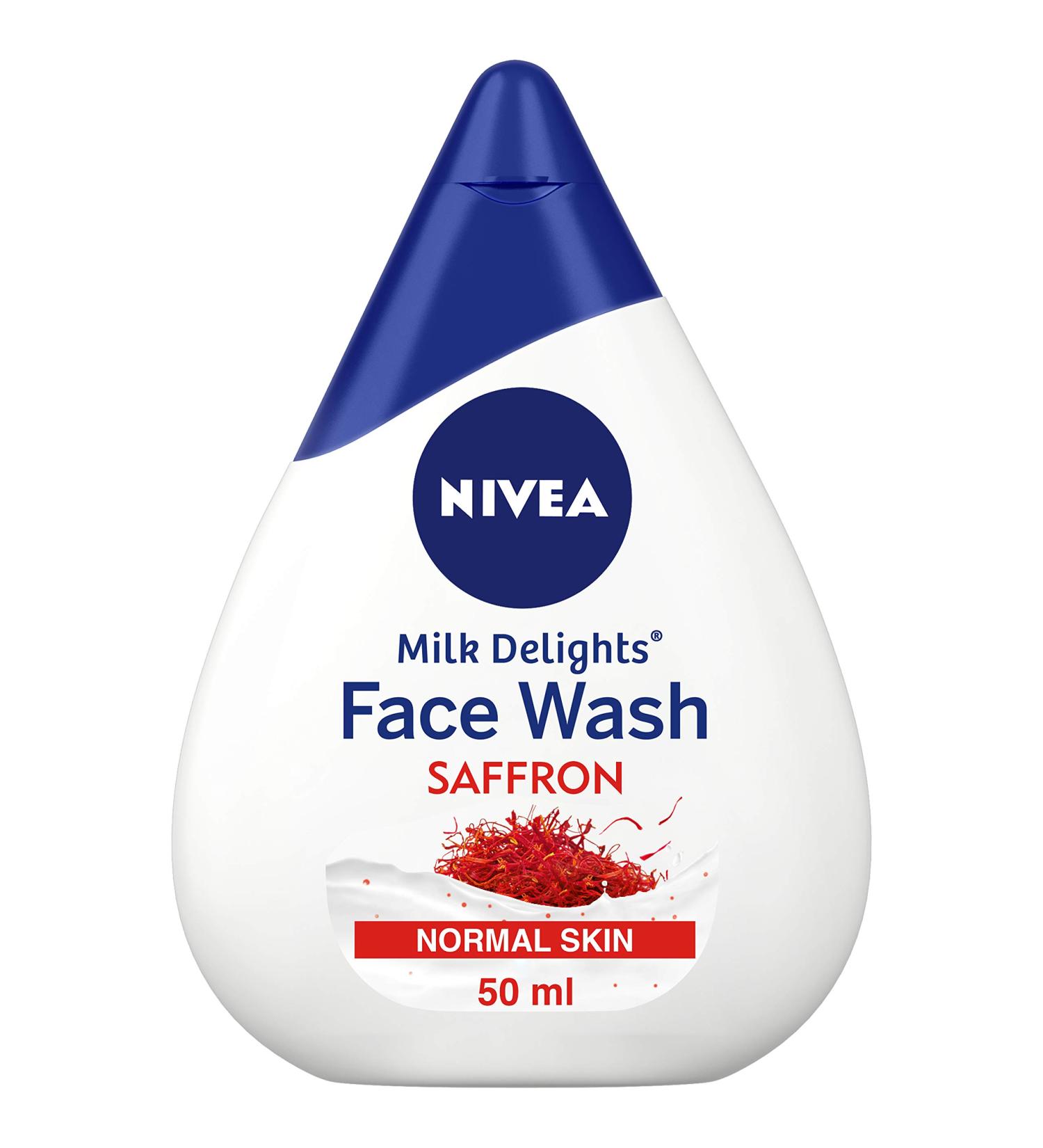 NIVEA Face Wash Milk Delights with Precious Saffron for Normal Skin - 50ml | Shop Internationally - Buy Online on GoSupps.com