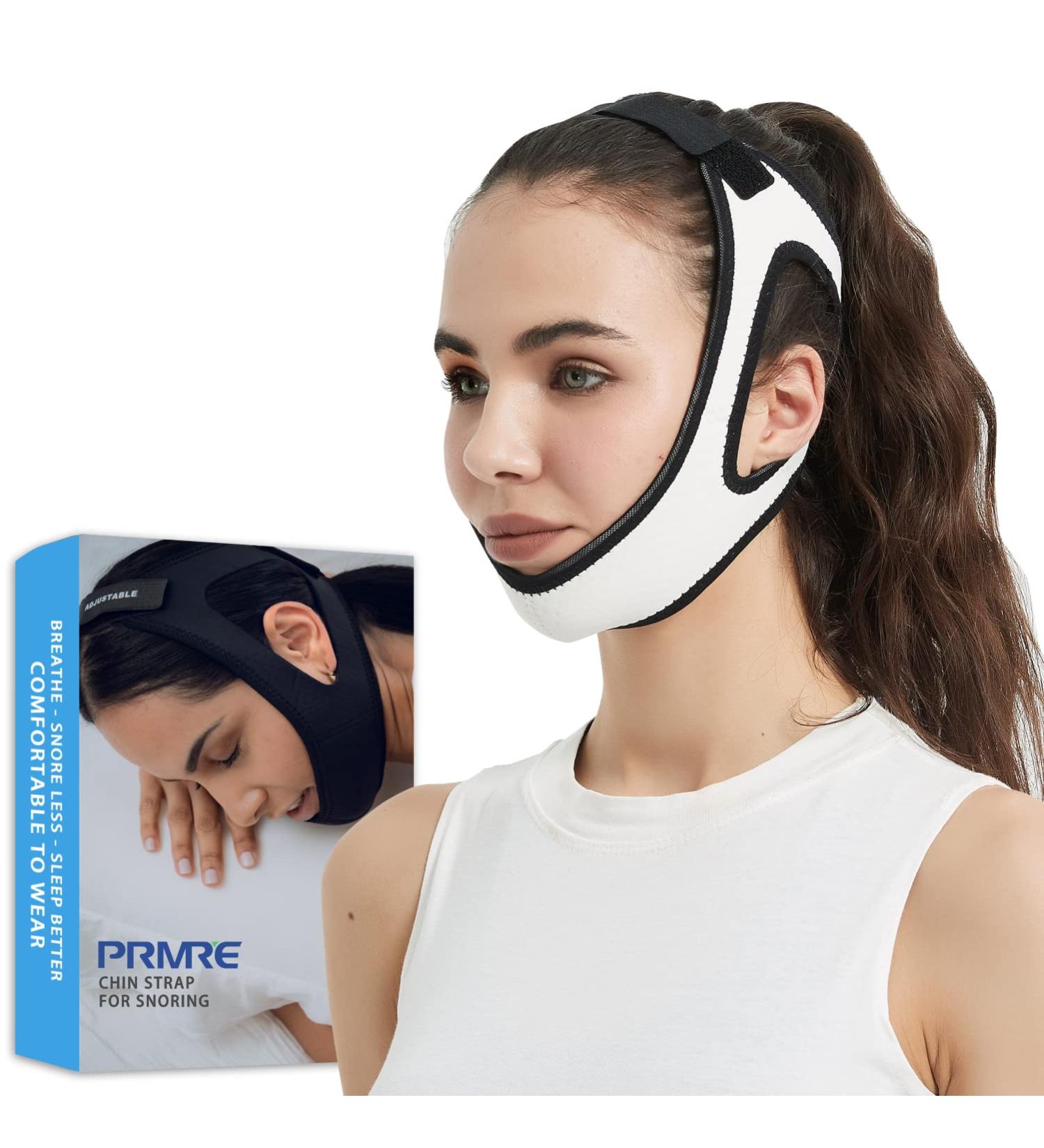 Adjustable Anti-Snoring Chin Strap for CPAP Users - Breathable, Double Adjustable Stop Snoring Solution for Men and Women - White - Buy Online on GoSupps.com