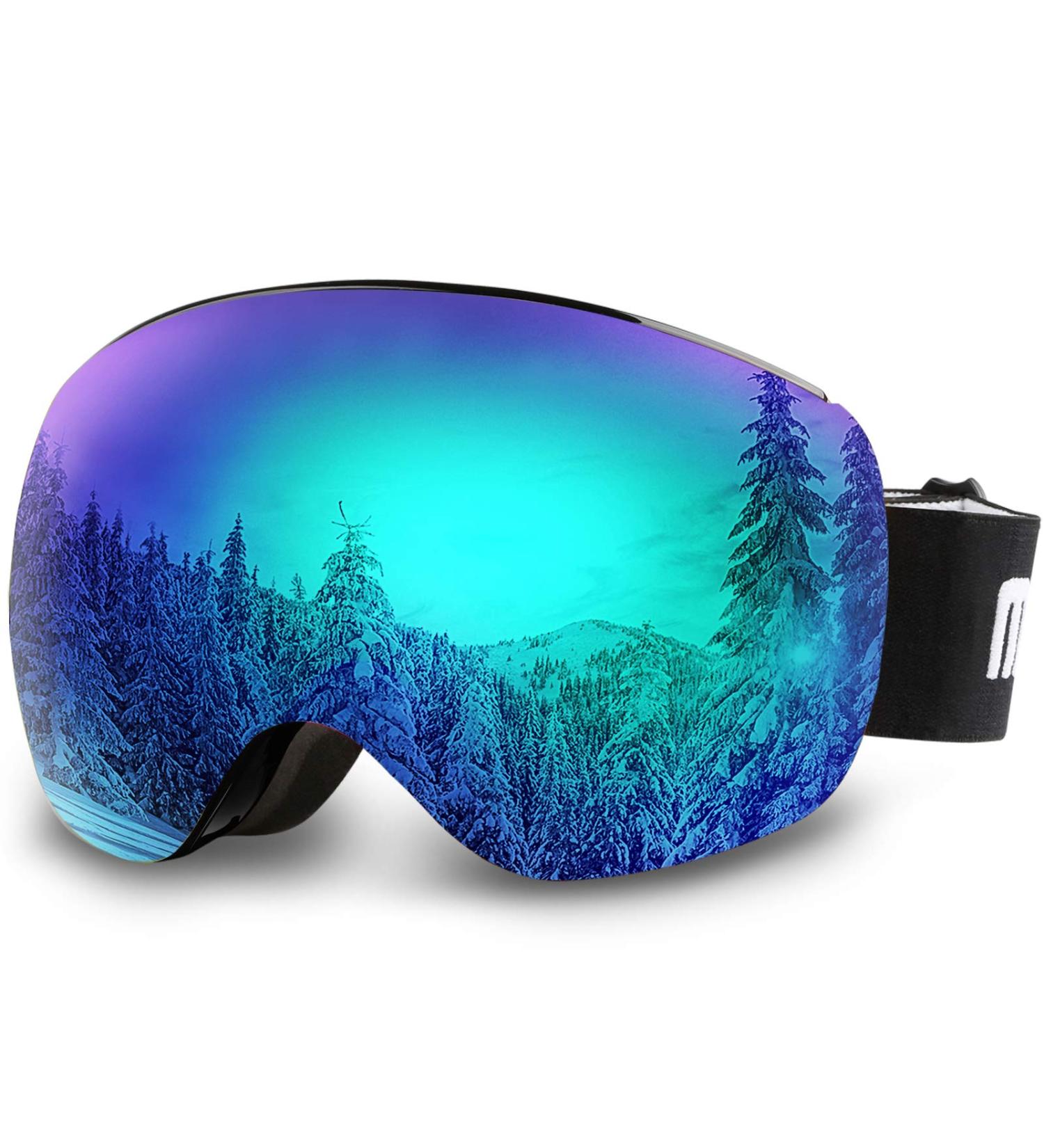 AKASO OTG Ski Goggles - Mag-Pro Magnetic Interchangeable Lenses - A1-black Frame / Grey Lens - Snowboard Goggles for Men & Women - Buy Online on GoSupps.com