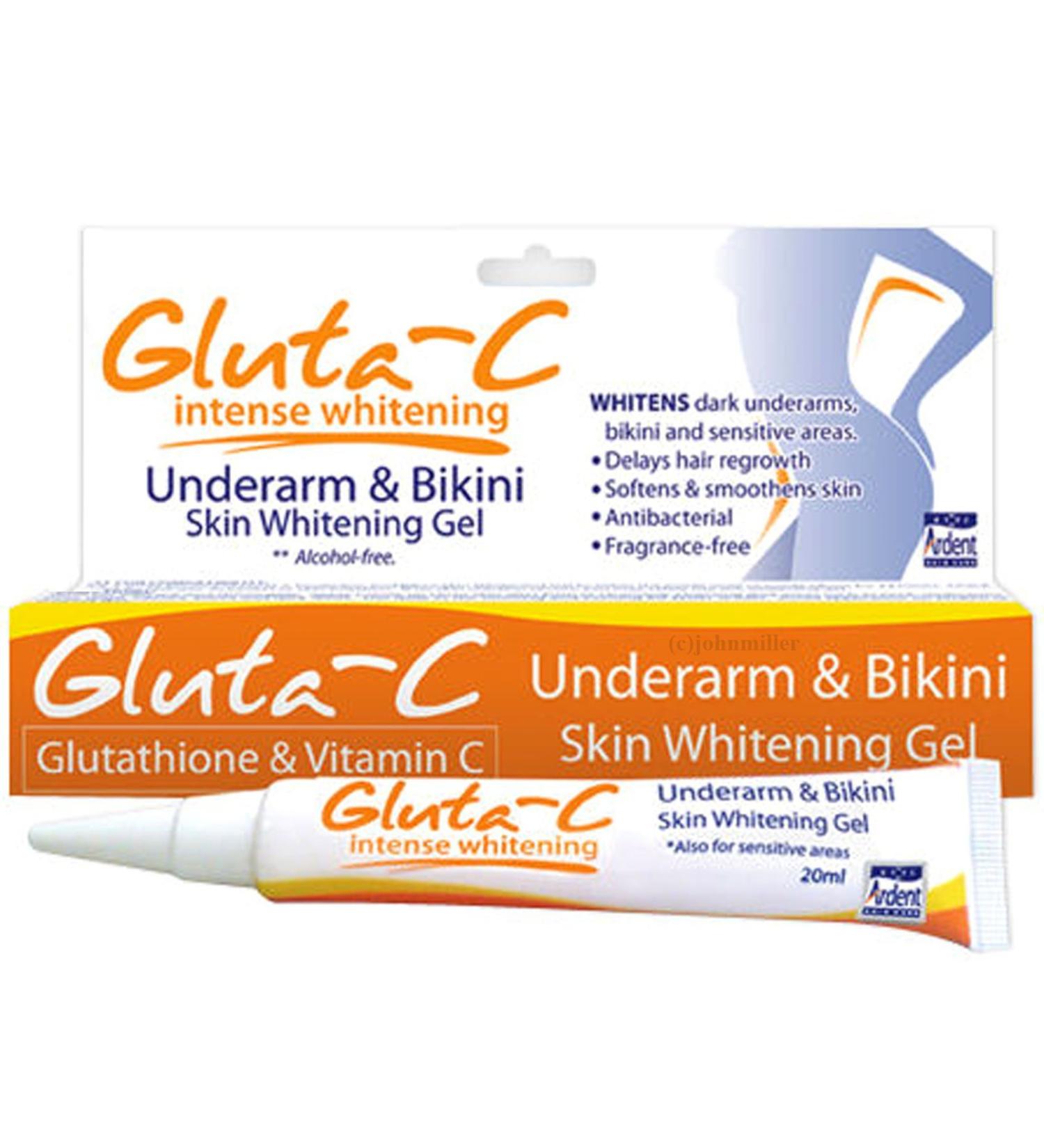 Gluta-C Underarm Bikini Intense Skin Whitening Bleaching Glutathione Gel Cream - Buy Online on GoSupps.com