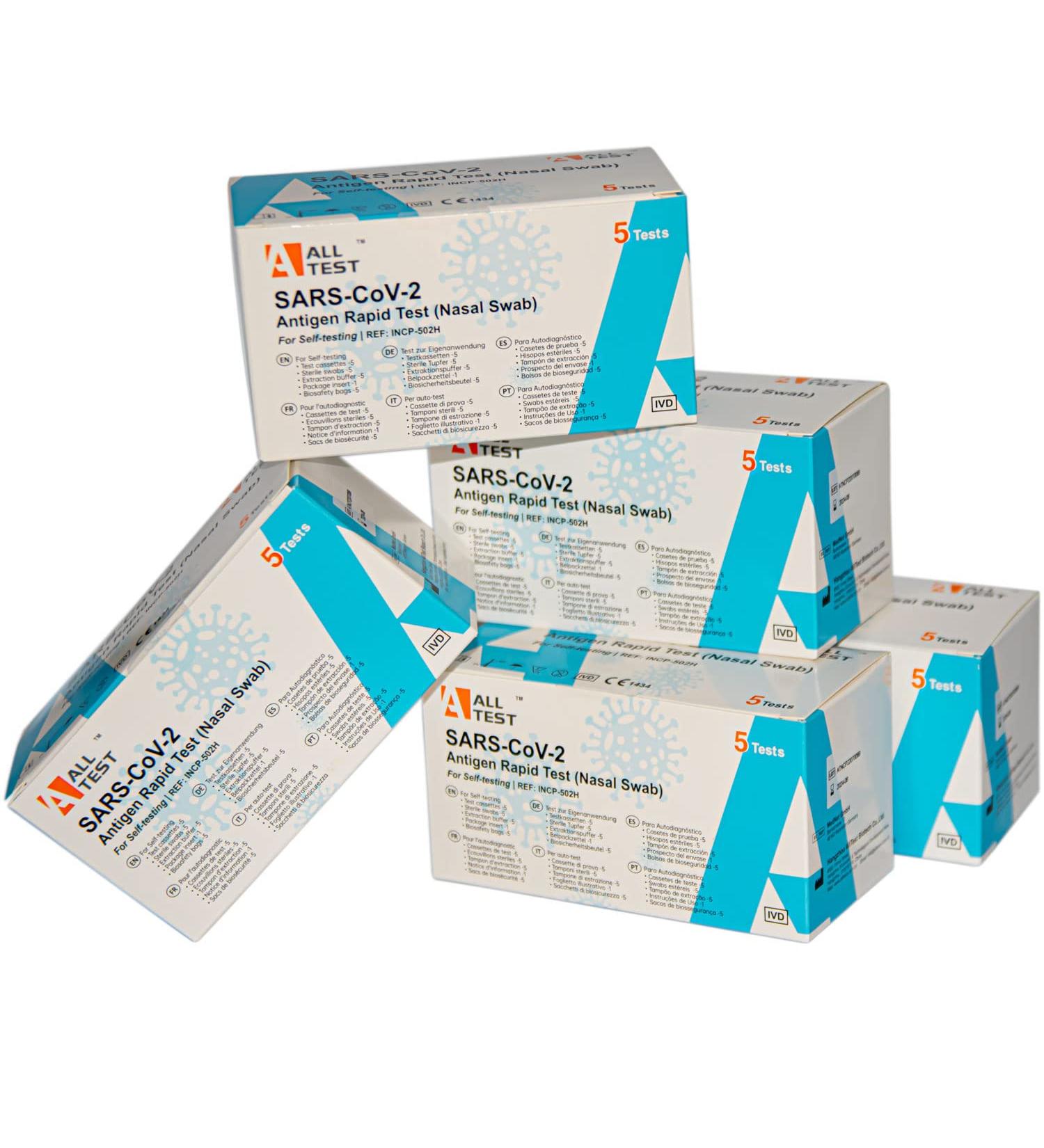Buy 5x CE 1434 Nasal Antigen Test - Self-Test for Omicron Variant Fast & Reliable Shipping Worldwide - Buy Online on GoSupps.com