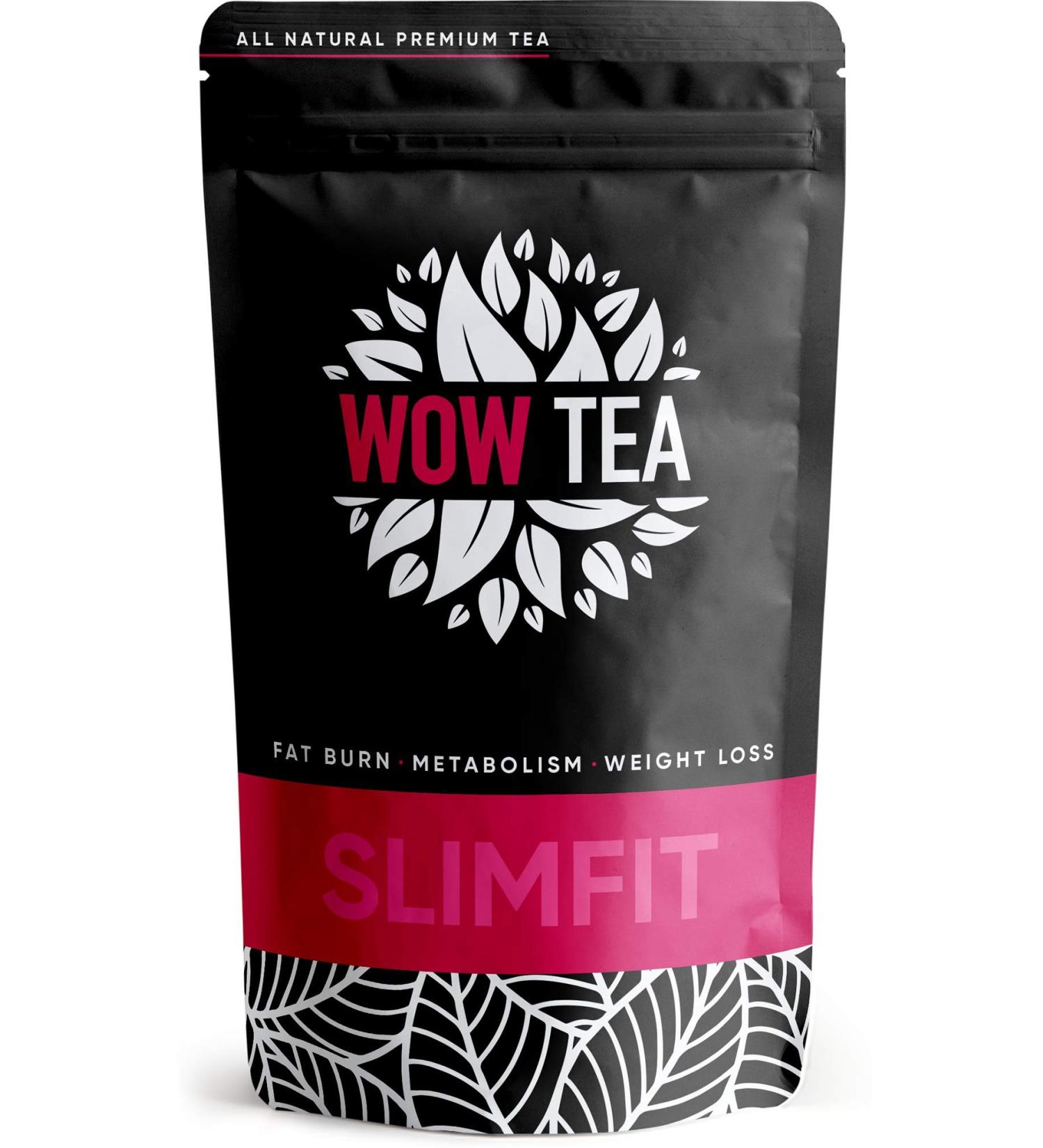 WOW TEA SlimFit Slimming Tea | Fast Acting Weight Loss Herbs | Purifying Slimming The | Green Tea Complex | Organic Fat Burning Tea | 150g Made in EU - Buy Online on GoSupps.com
