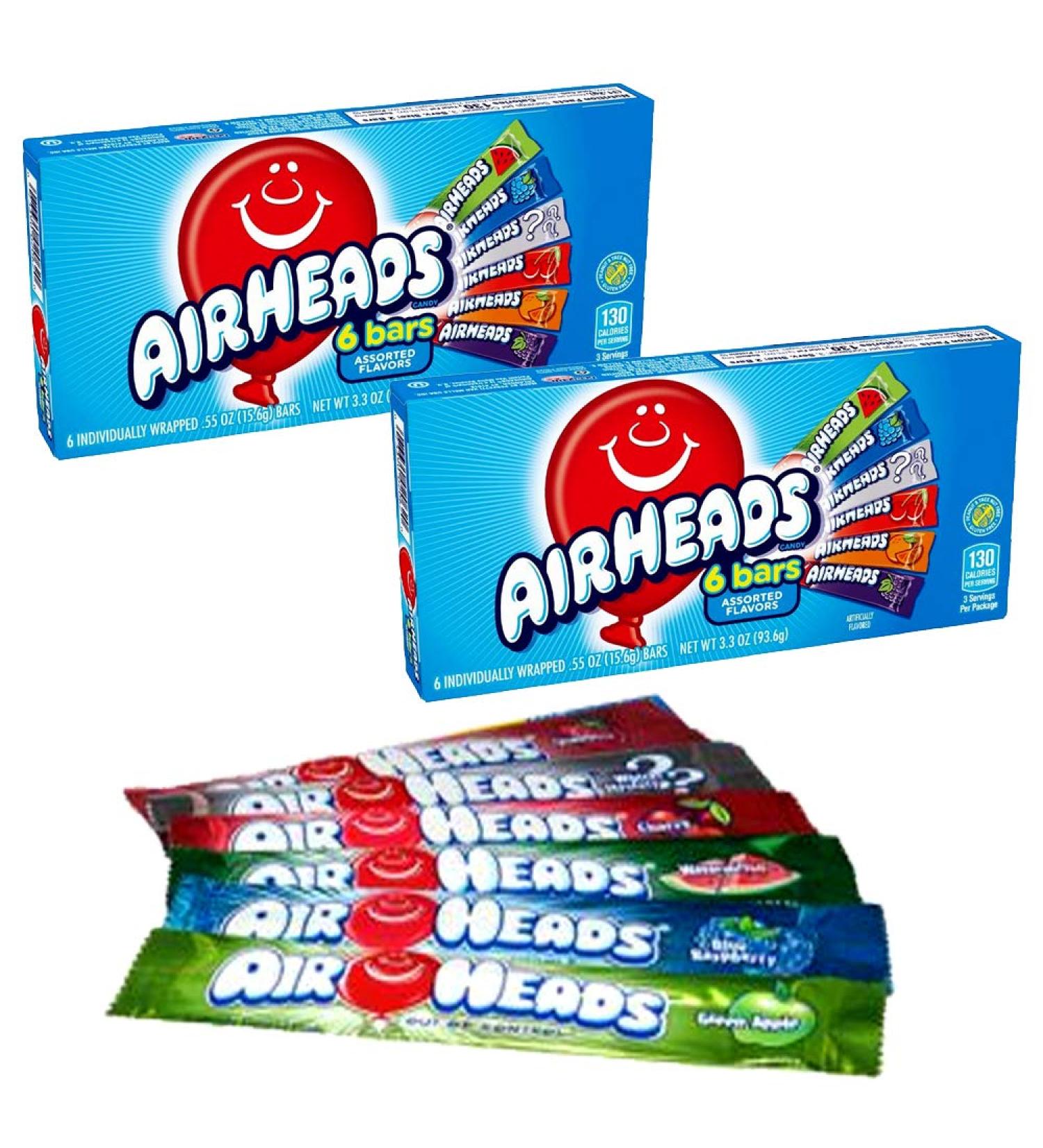  Airheads AIRHEADS 2 x 94 g boxes of 6 fruit flavours chews - Buy Online on GoSupps.com