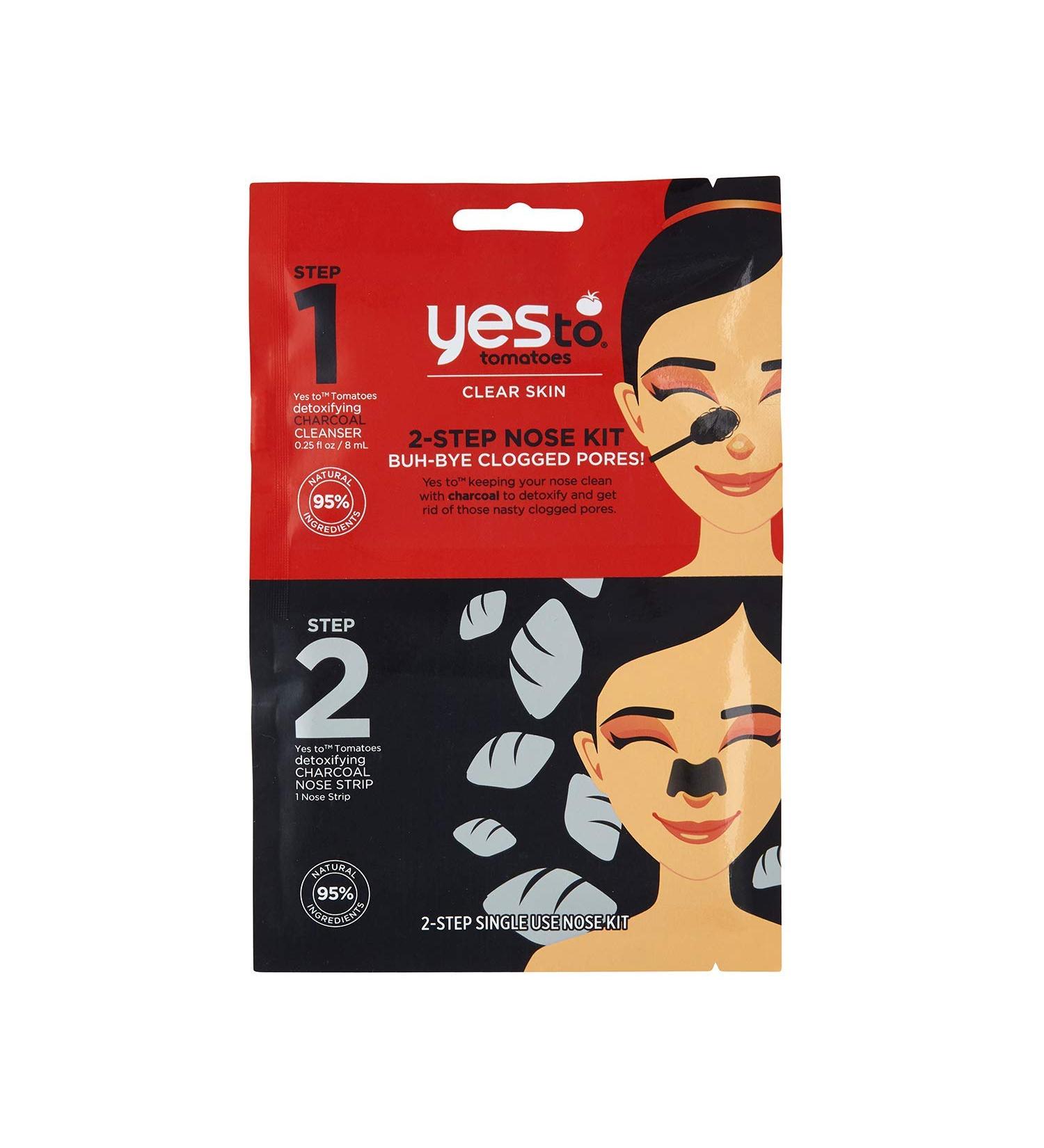 Yes To Tomatoes Nose Kit - Detoxifying Cleanser & Salicylic Acid Nose Strip, Vegan & Cruelty-Free, 1-Pack - Buy Online on GoSupps.com