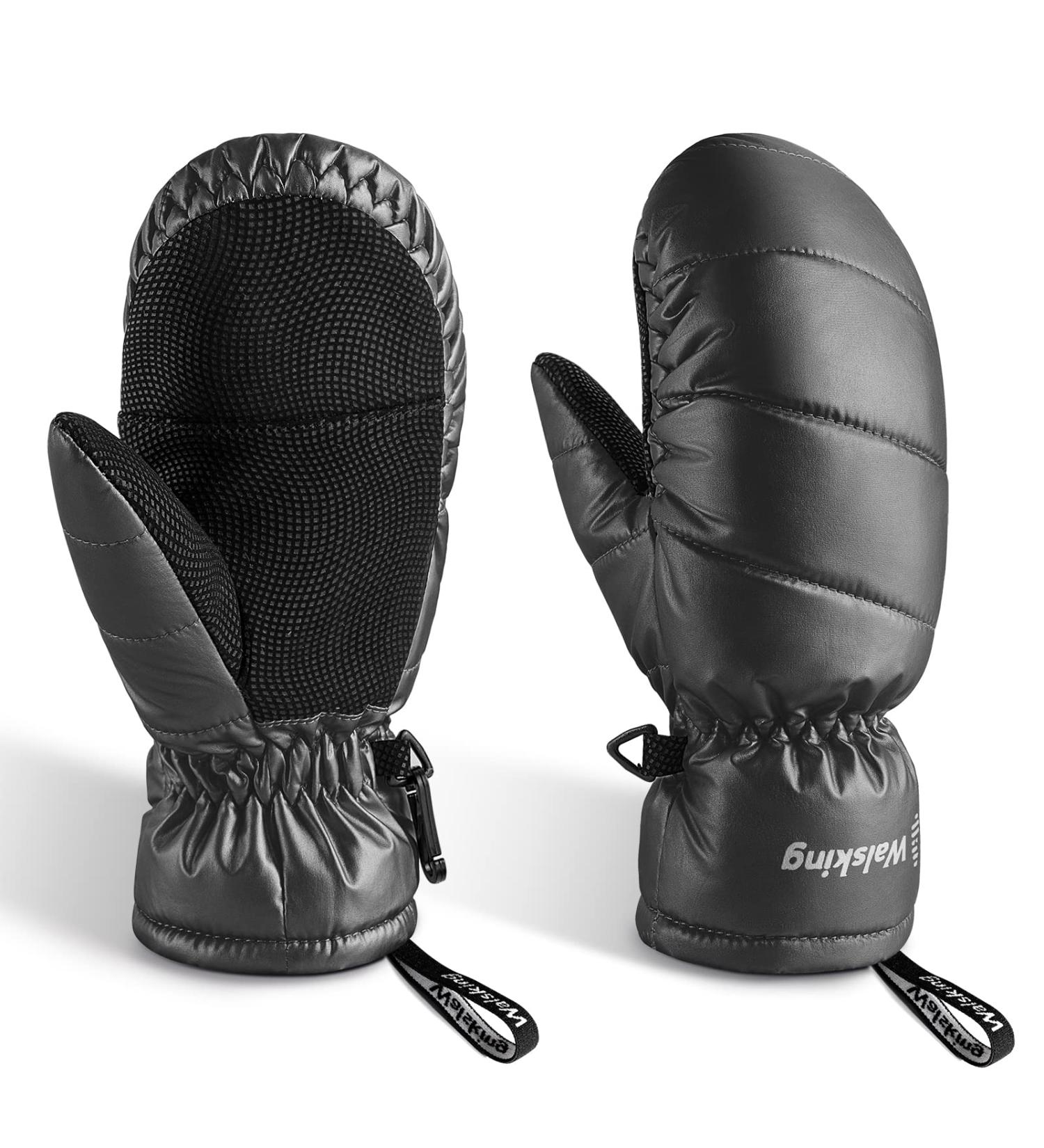 Winter Waterproof Ski Kids Mittens for Toddler Boys and Girls - Black X-Small (Ages 2-3) - Buy Online on GoSupps.com