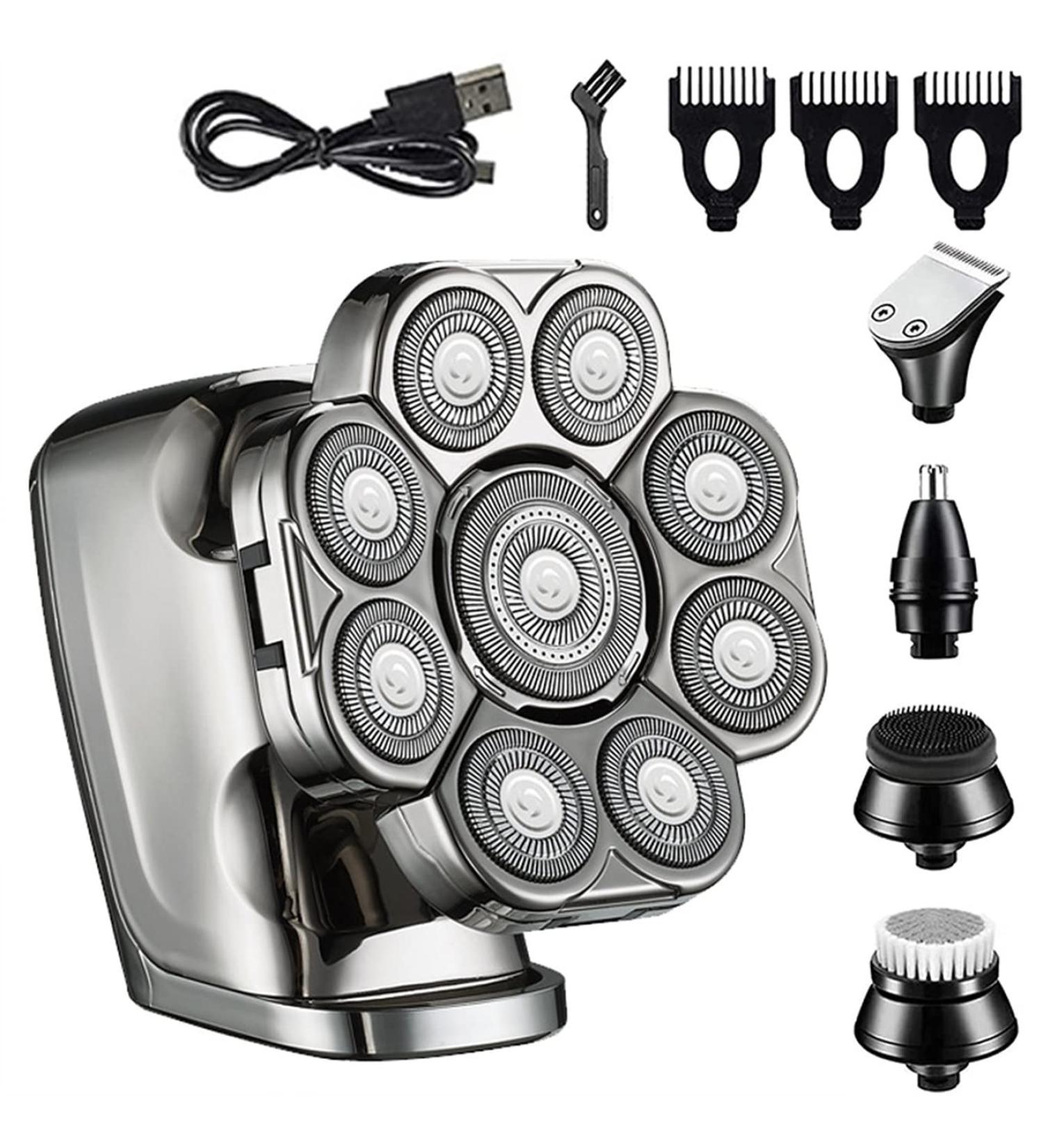 Electric Razor for Men | 9D Shaver for Bald Men | 6-in-1 Grooming Kit with Trimmer & LED Display | Wet/Dry Use - Buy Online on GoSupps.com