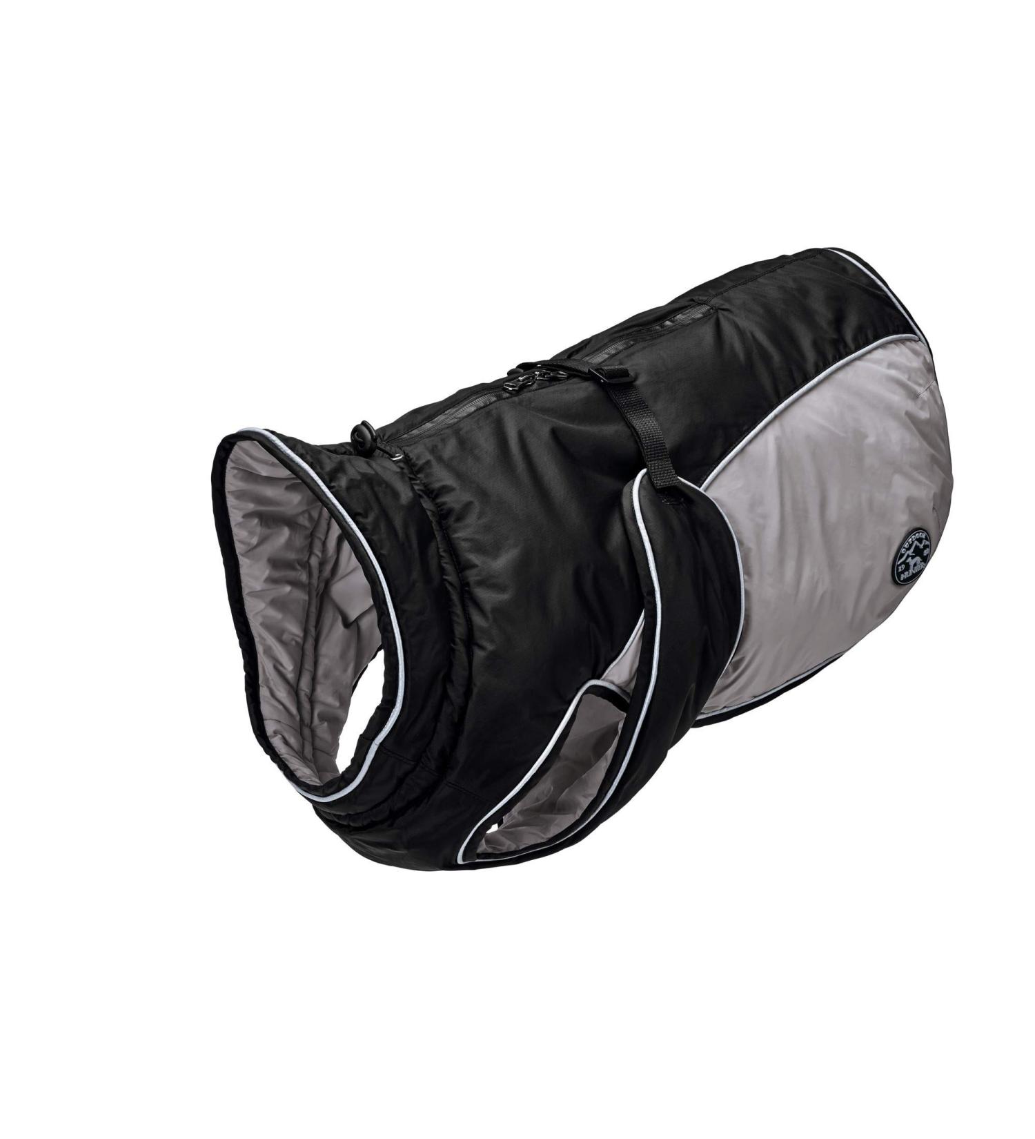 HUNTER Uppsala Extreme Dog Coat - Winter Water-Repellent Reflective Size 60 - Black/Grey | International Shipping Available - Buy Online on GoSupps.com