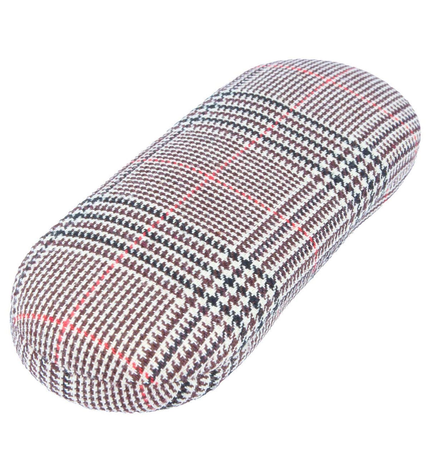 Beautiful ISLAY hard case with textile cover in a modern check pattern in beige