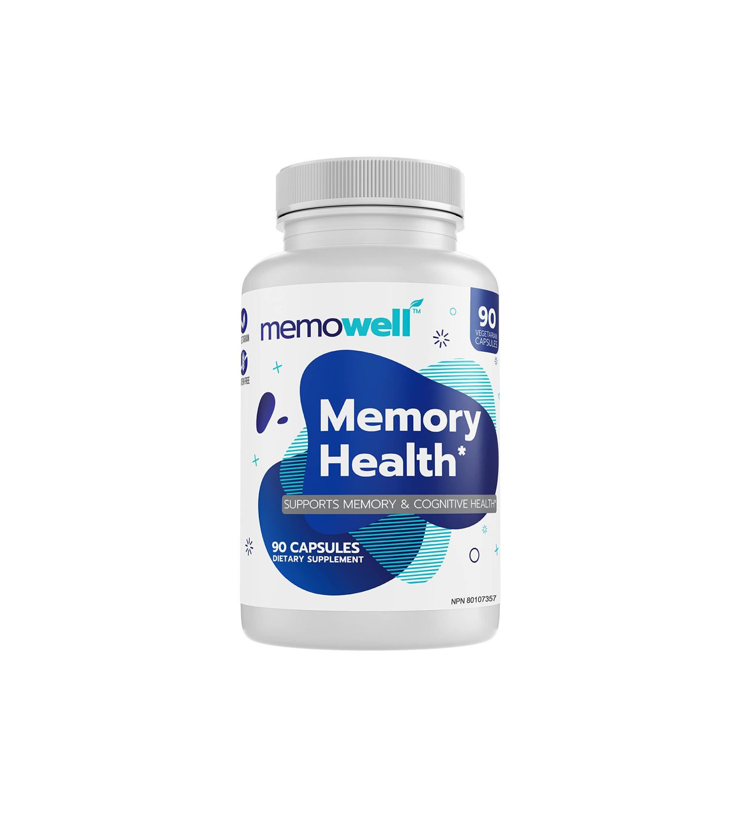 Memowell Brain Supplement - Advanced Memory Formula for Brain Health - 90 Capsules - Brain Booster Supplement for Memory Clarity Concentration - Memory Booster for Mind Focus - (30 Day Supply) - Buy Online on GoSupps.com