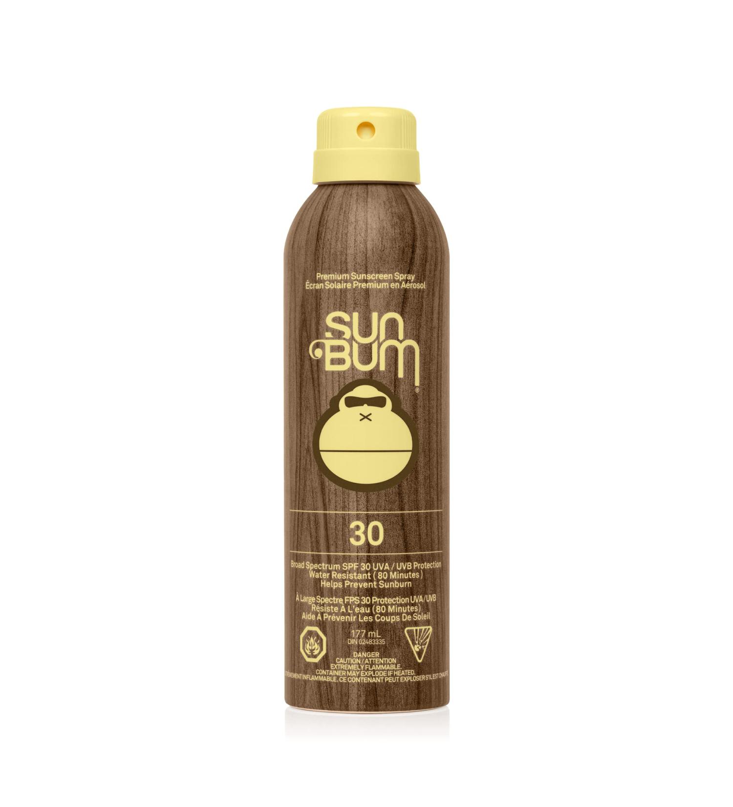 Sun Bum Original SPF 30 Sunscreen Spray Vegan and Reef Friendly (Octinoxate & Oxybenzone Free) Broad Spectrum Moisturizing UVA/UVB Sunscreen with Vitamin E 6 oz - Buy Online on GoSupps.com