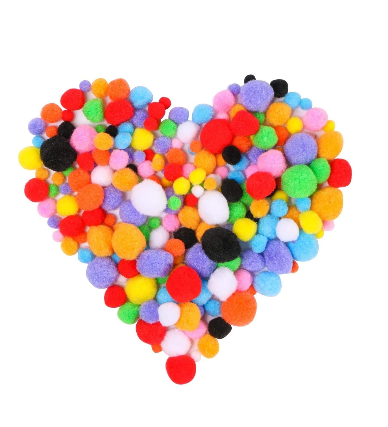 Teqooza Pom Poms Craft Making Assorted Sizes 10mm-30mm 100 Pcs - Buy Online on GoSupps.com