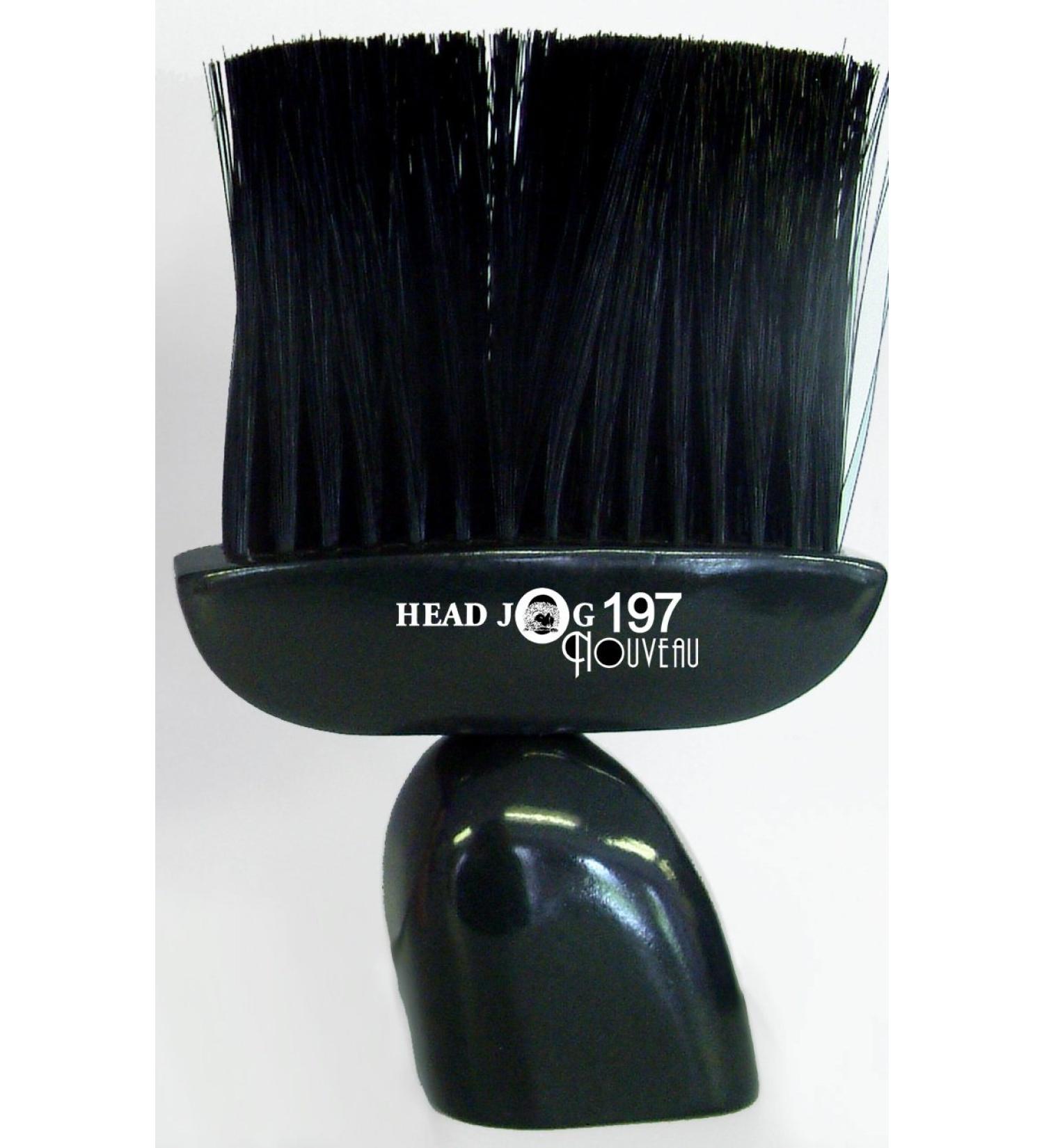 Head Jog 197 Powder Black Barber Brush Neck Brush For Hairdresser Professional Barber Neck Duster For Cleaning Hair Clipping Removal Barber Gifts Accessories For Barbers And Hairdressers Flat Base