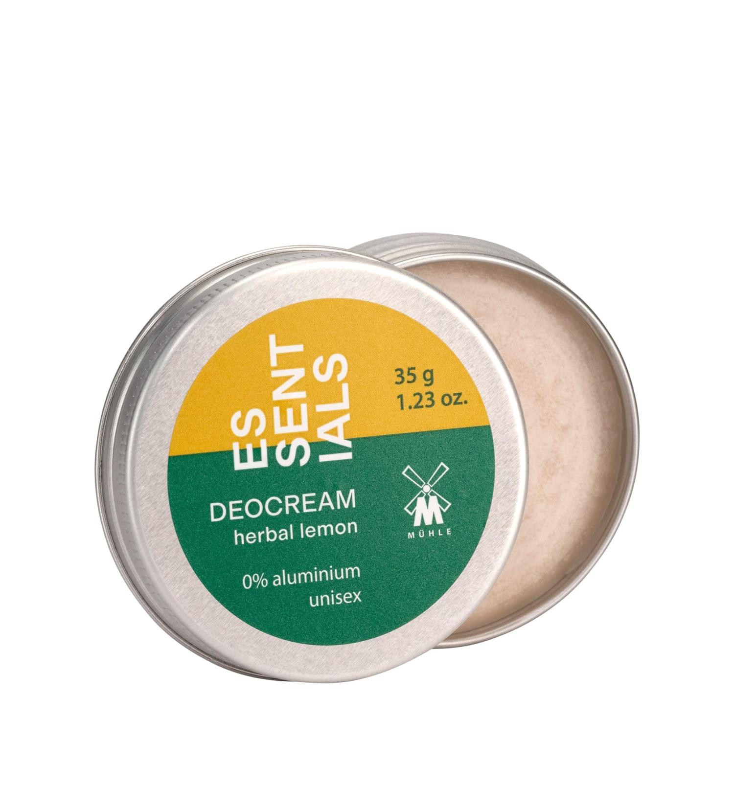 Muhle Essentials Herbal Lemon Deocream 35g Aluminium-free Sustainable Packaging No Marking - Buy Online on GoSupps.com