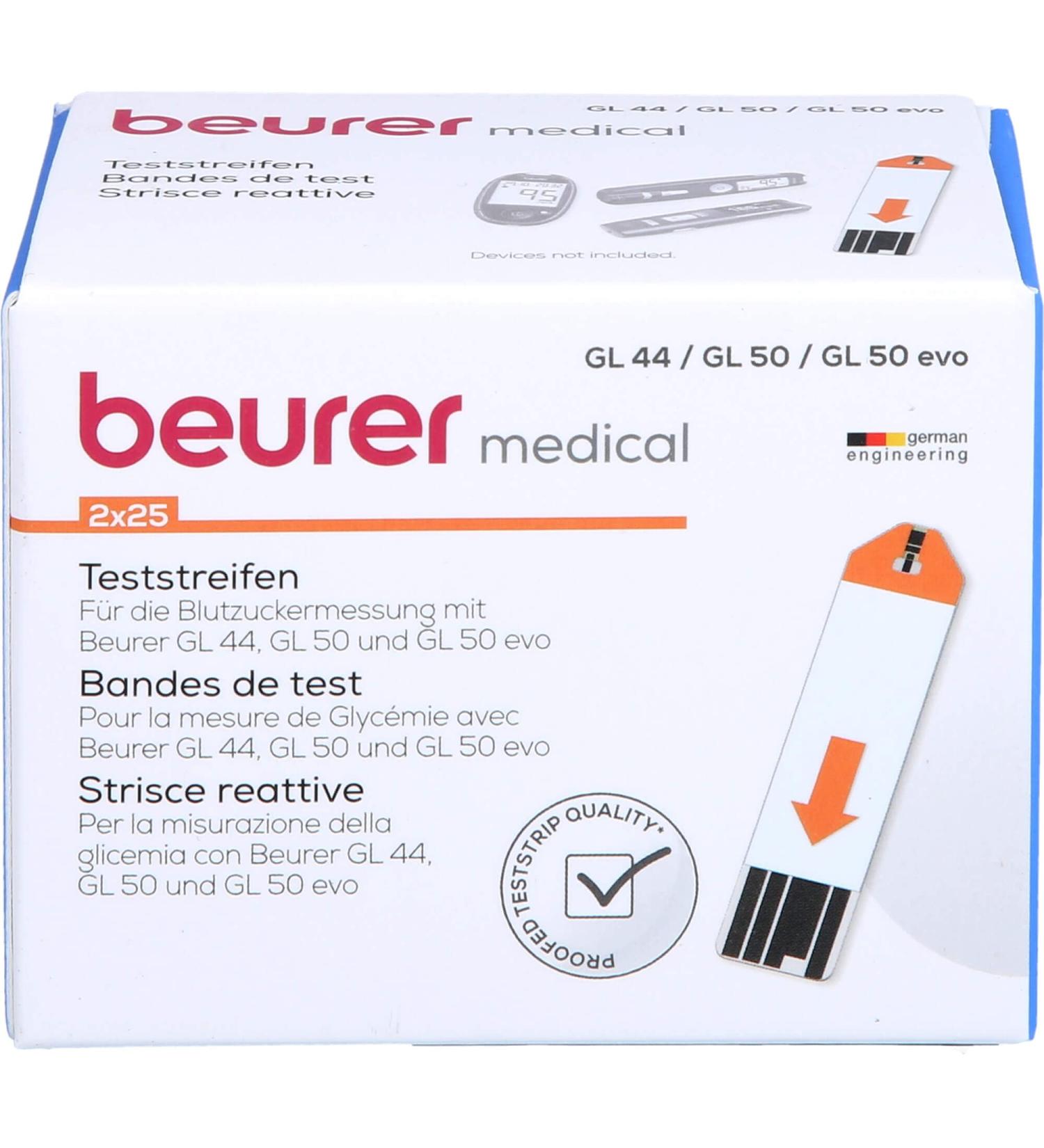 Buy BEURER GL44/GL50 Test Strips - 50 PCS for Accurate Health Monitoring | International Shipping - Buy Online on GoSupps.com