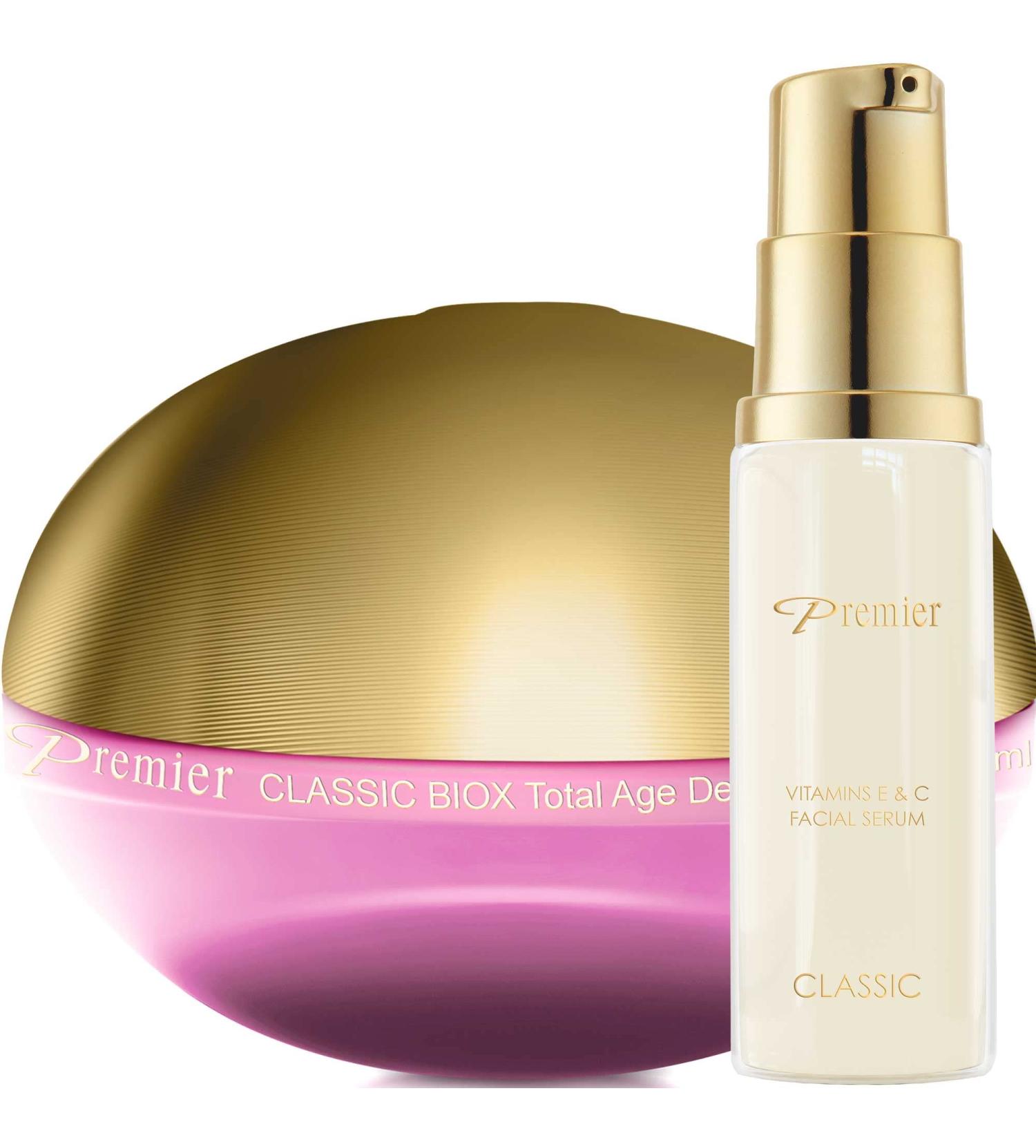 Dead Sea Premier Anti Aging Cream and Serum Set - Total Age-Defying Treatment with BIOX Serum 2.04 Oz - Buy Online on GoSupps.com