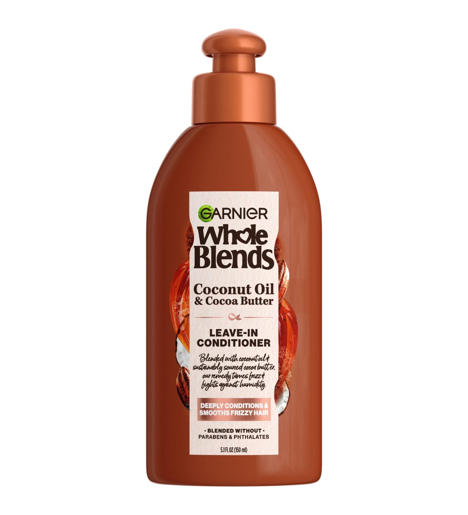 Garnier Whole Blends Coconut Oil & Cocoa Butter Smoothing Leave-In Conditioner 5.1 Fl Oz - Frizz Control | Packaging May Vary - Buy Online on GoSupps.com