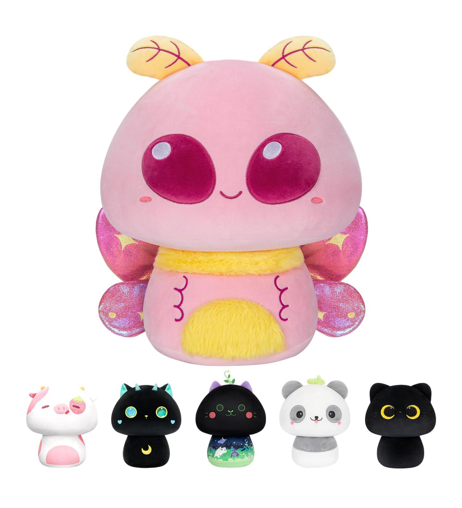 Mewaii 8'' Maple Leaf Moth Mushroom Pillow Plush Toy - Soft and Cuddly Stuffed Animal for Kids - Buy Online on GoSupps.com