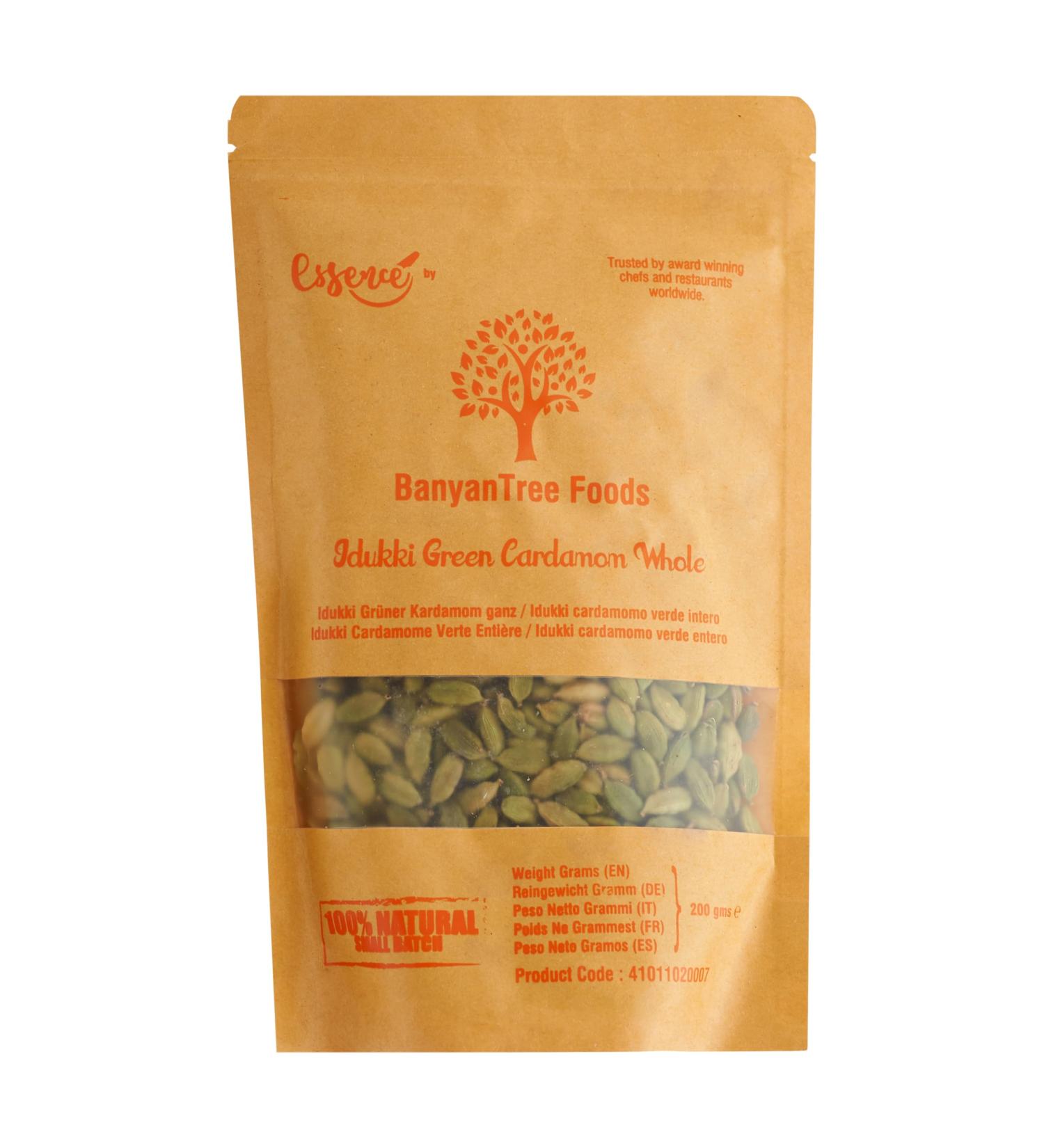 BanyanTree Foods Green Cardamom Whole 200g - 100% Natural | Indian Origin - Buy Online on GoSupps.com