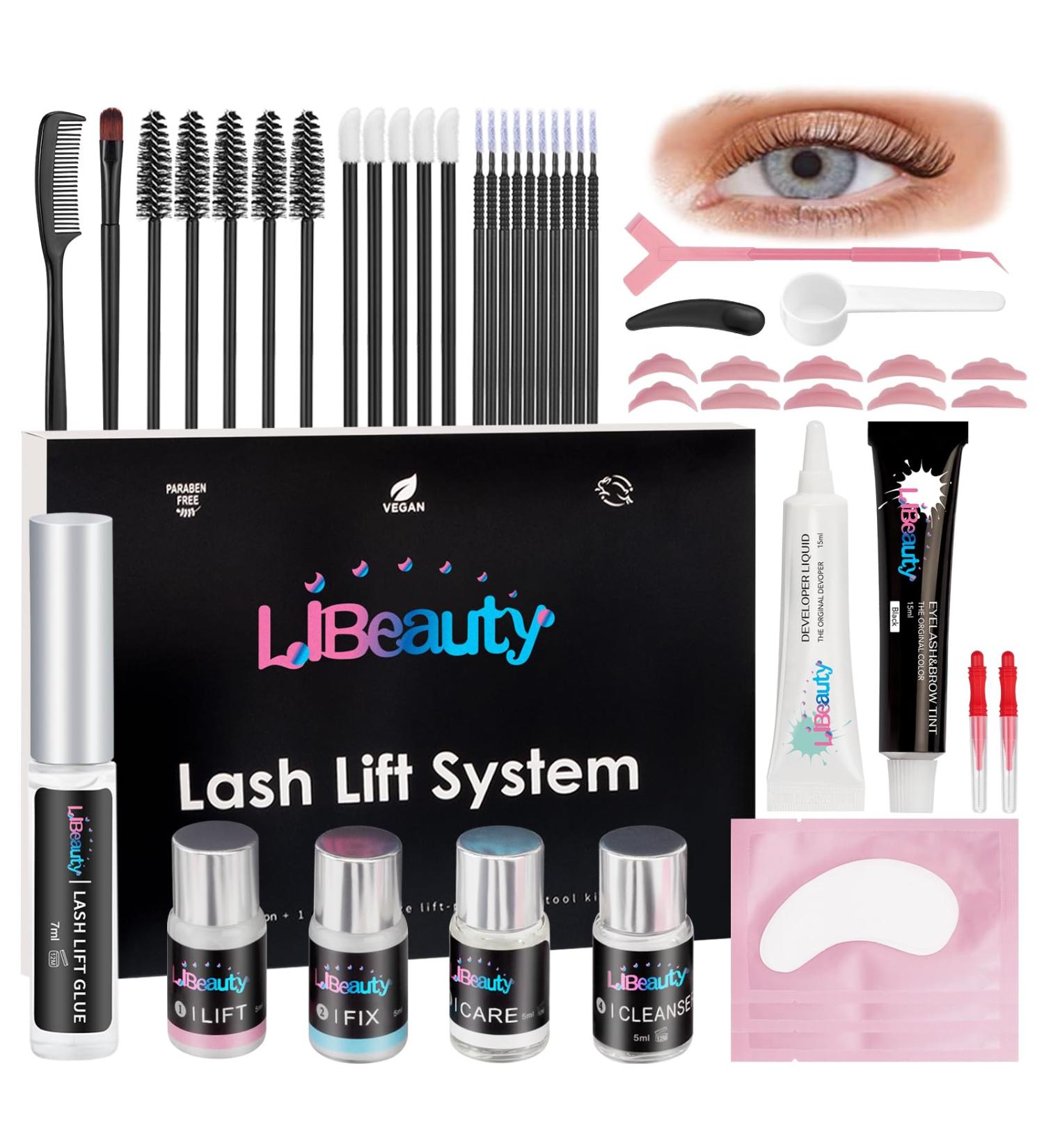 Libeauty Eyelash Lifting Set - Complete Kit for Lifting & Coloring Eyelashes in 30 Minutes | Ideal for Beginners | Black Color - Buy Online on GoSupps.com