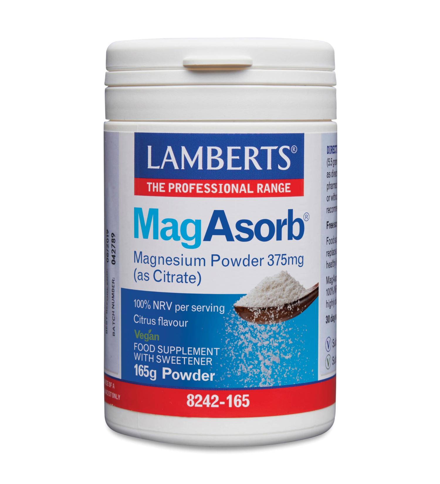 Lamberts Healthcare Lamberts MagAsorb powder 165g - Buy Online on GoSupps.com