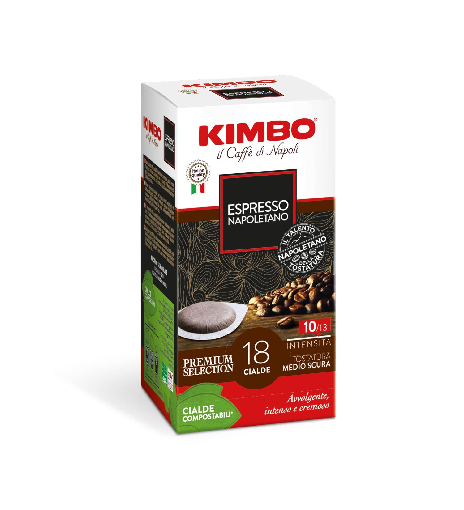 Kimbo Dosettes de caf espresso Napoletano compatibles Mokona/Tazzona 1 unit (Lot de 18)