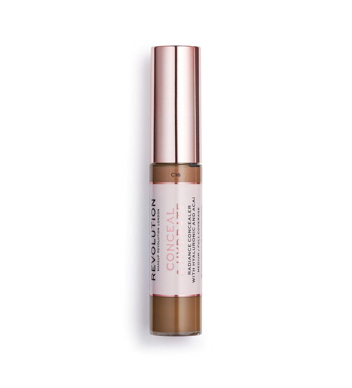 Makeup Revolution Conceal & Hydrate Concealer C16 - Full Coverage Hydrating Formula - Buy Online on GoSupps.com