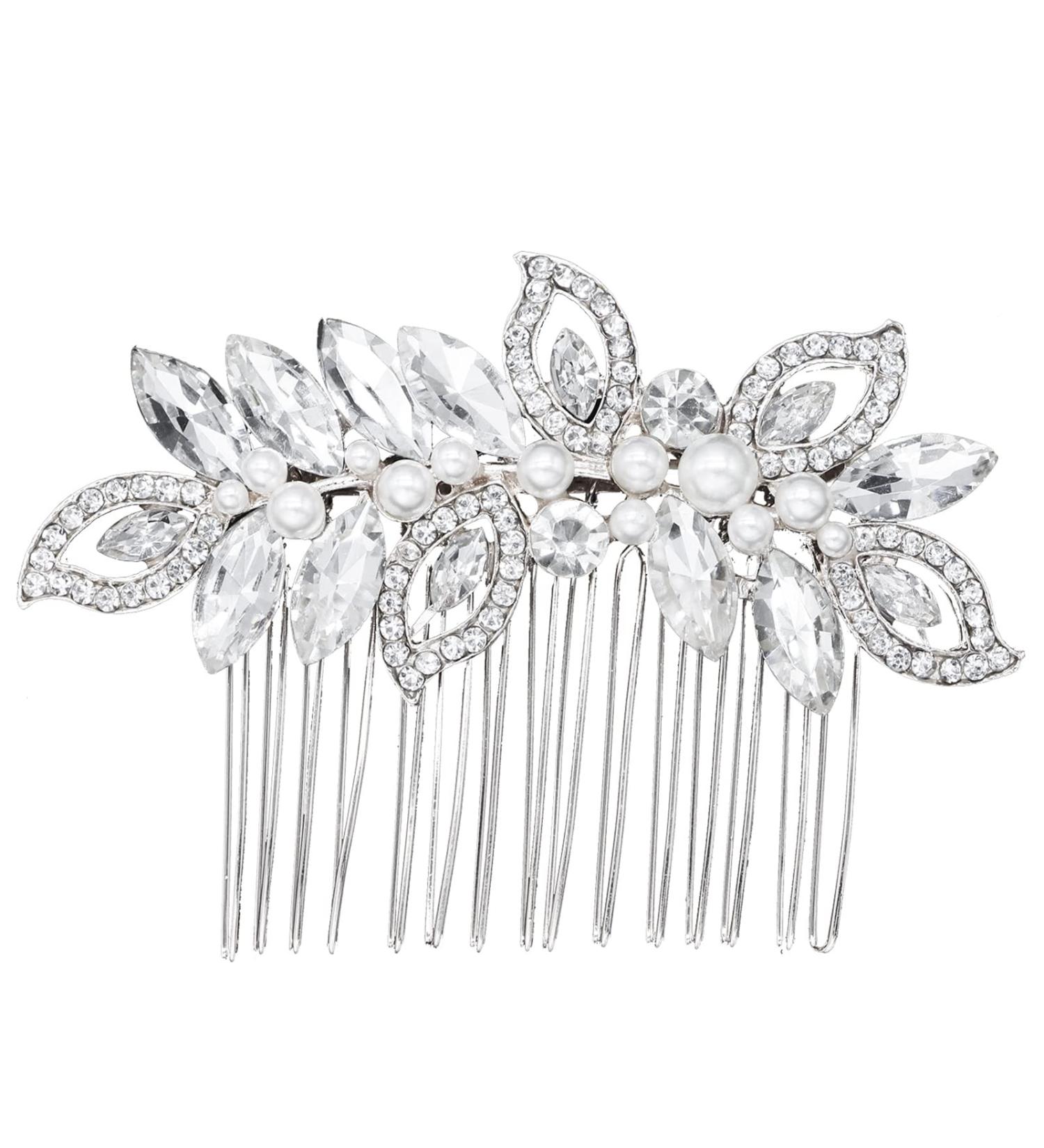 Bride Wedding Hair Comb Bride Wedding Crystal Hair Comb Wedding Hair Accessorie for Women and Girls - Buy Online on GoSupps.com