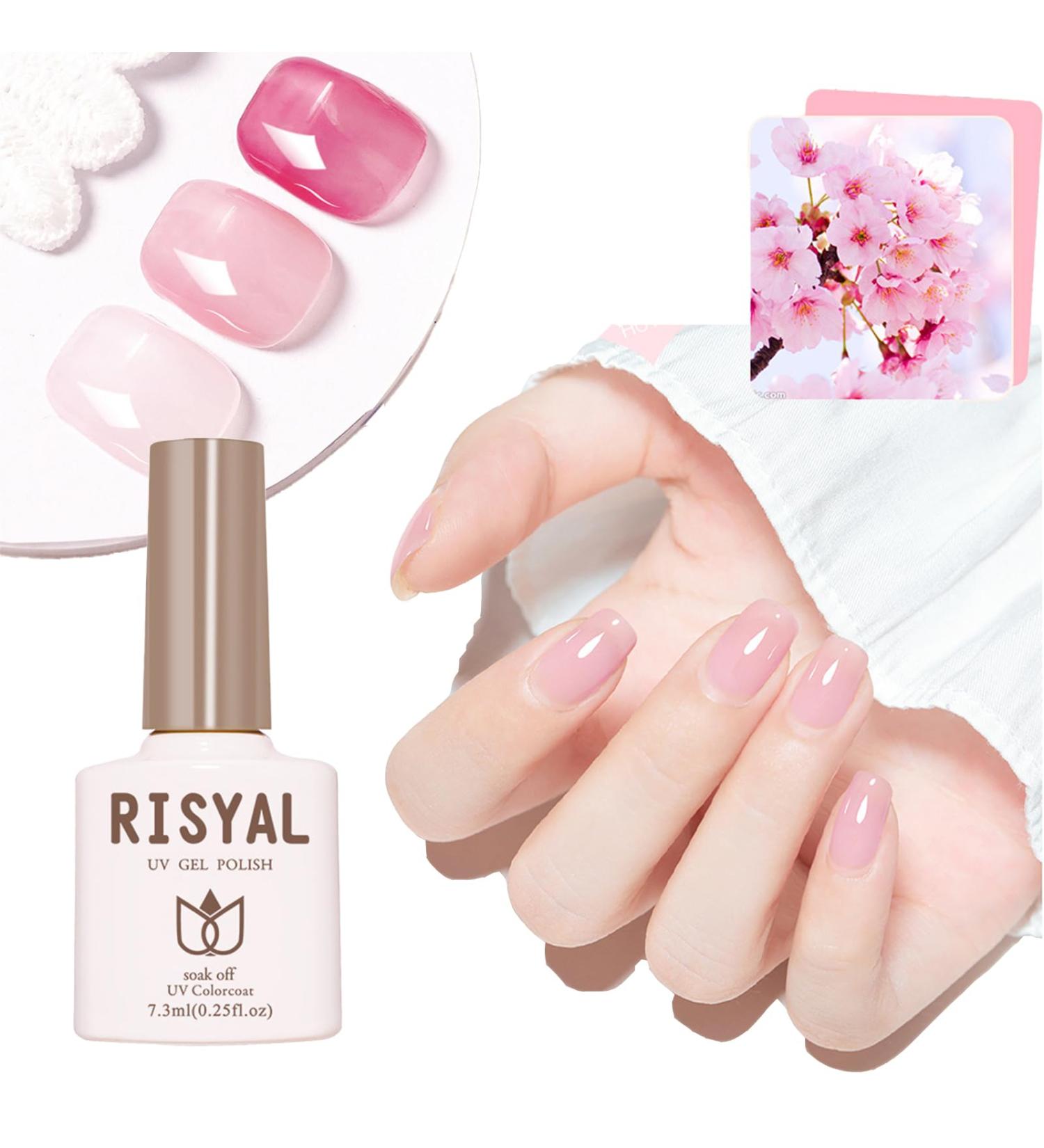 Nude Pink Nail Polish Jelly Pink Translucent Nude Pink Nail Varnish Long Lasting Nude Gel Nail Varnish Pink Sheer Jelly Gel Nail Polish for DIY Nail Art Clear Gel Nail Polish for Girls - Buy Online on GoSupps.com